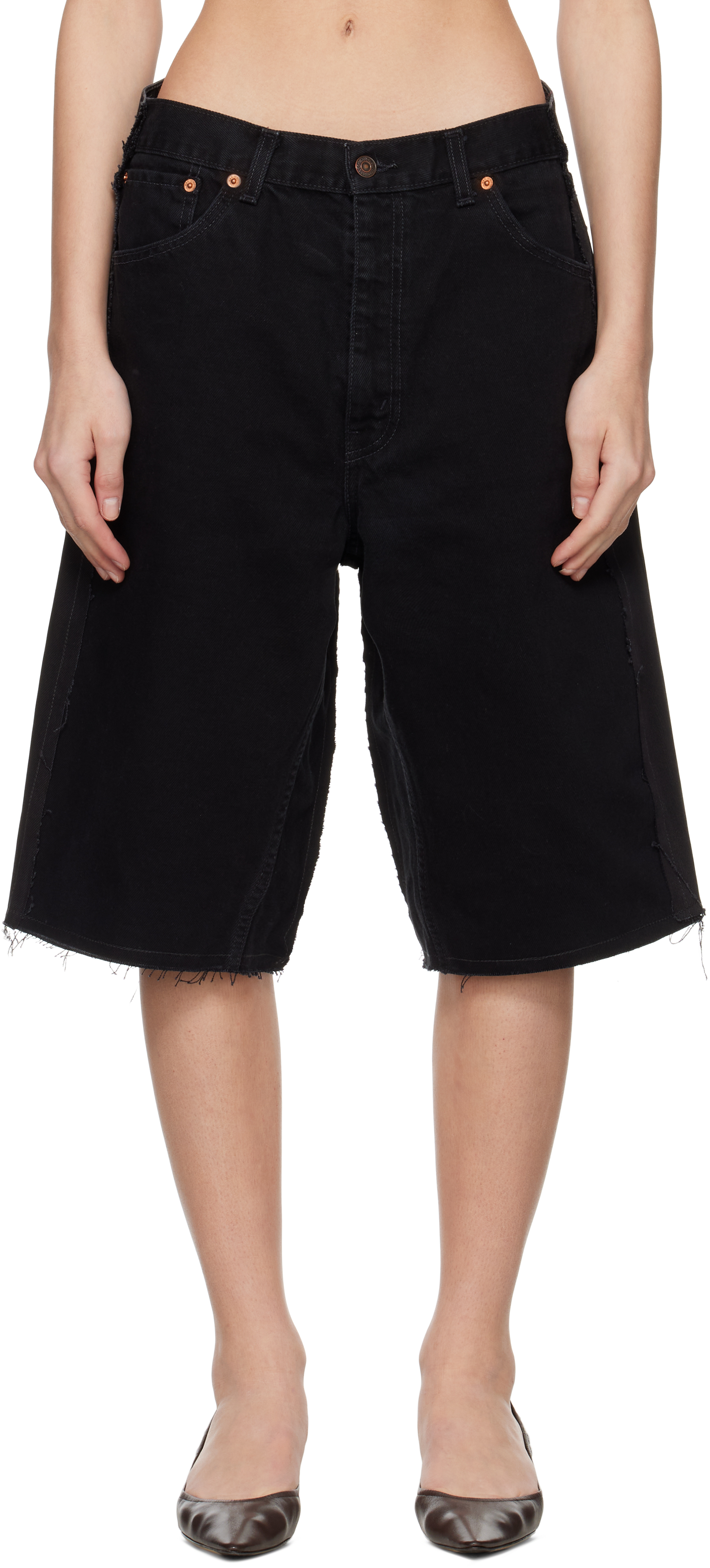 Black New Denim Shorts