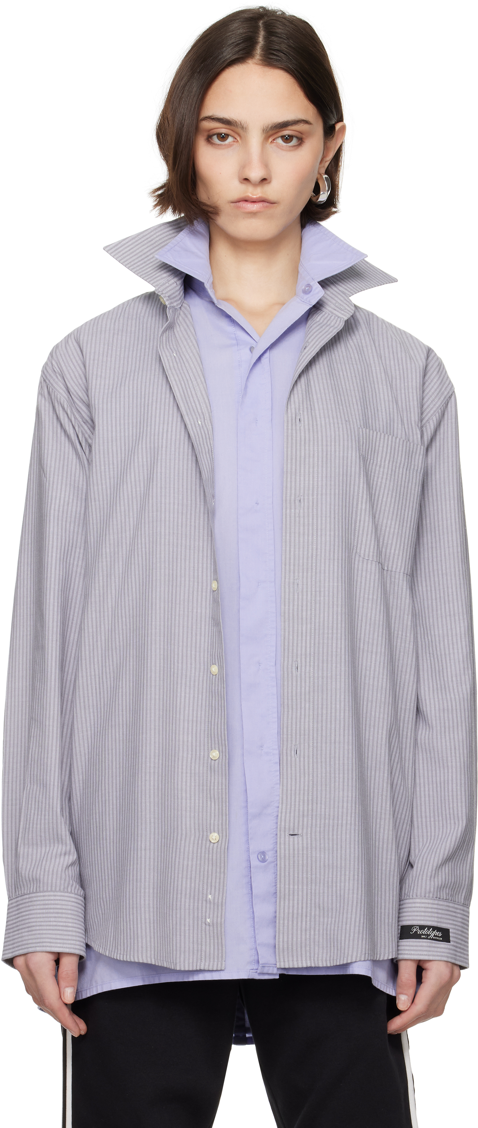 Blue Double Layer Shirt