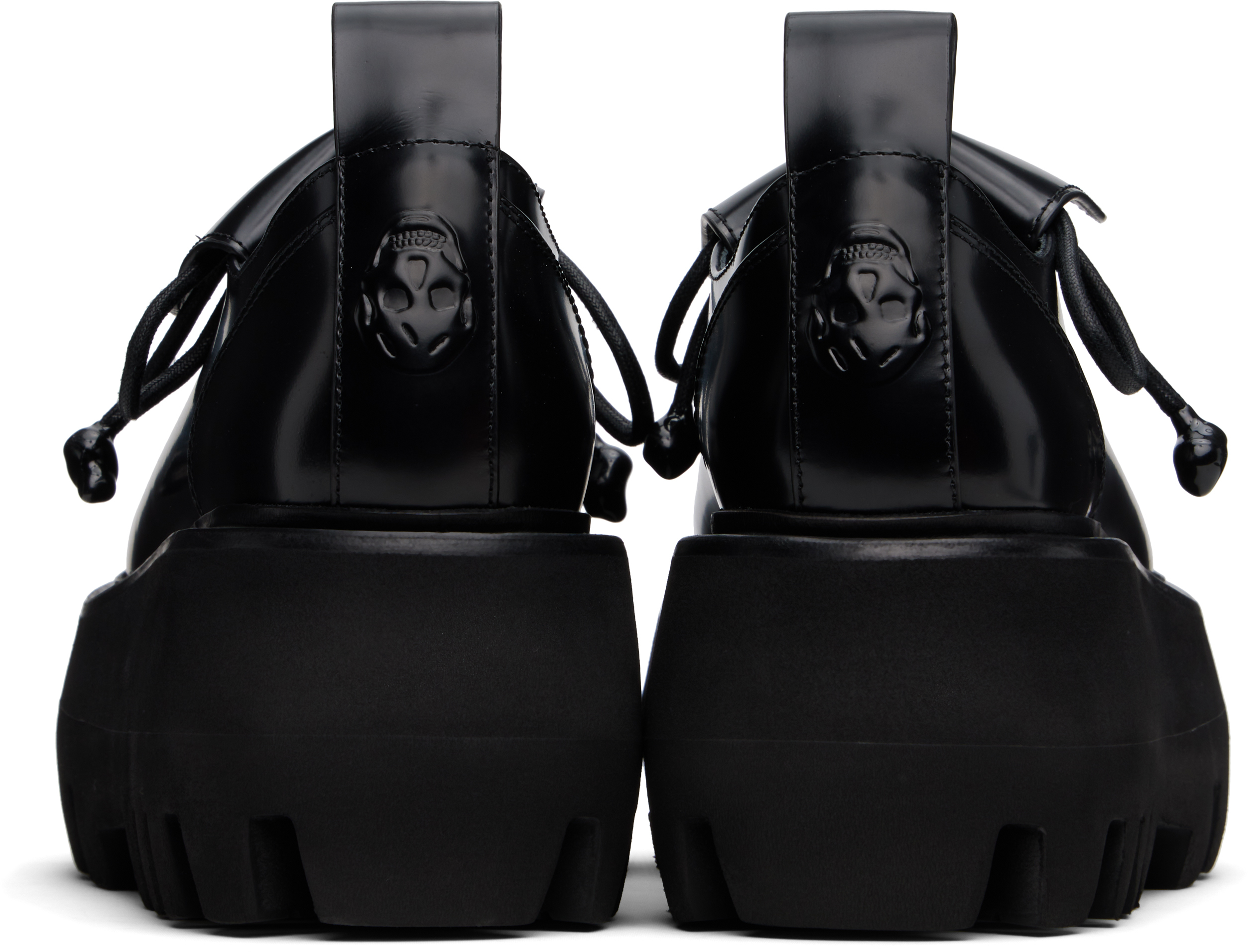Alexander Mcqueen Black Sofa Lace Up Derbys In 1000 Black