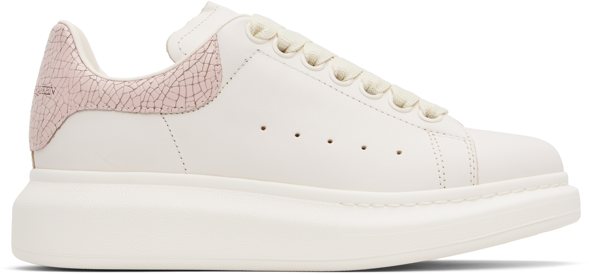 Off-White & Pink Oversized Sneakers