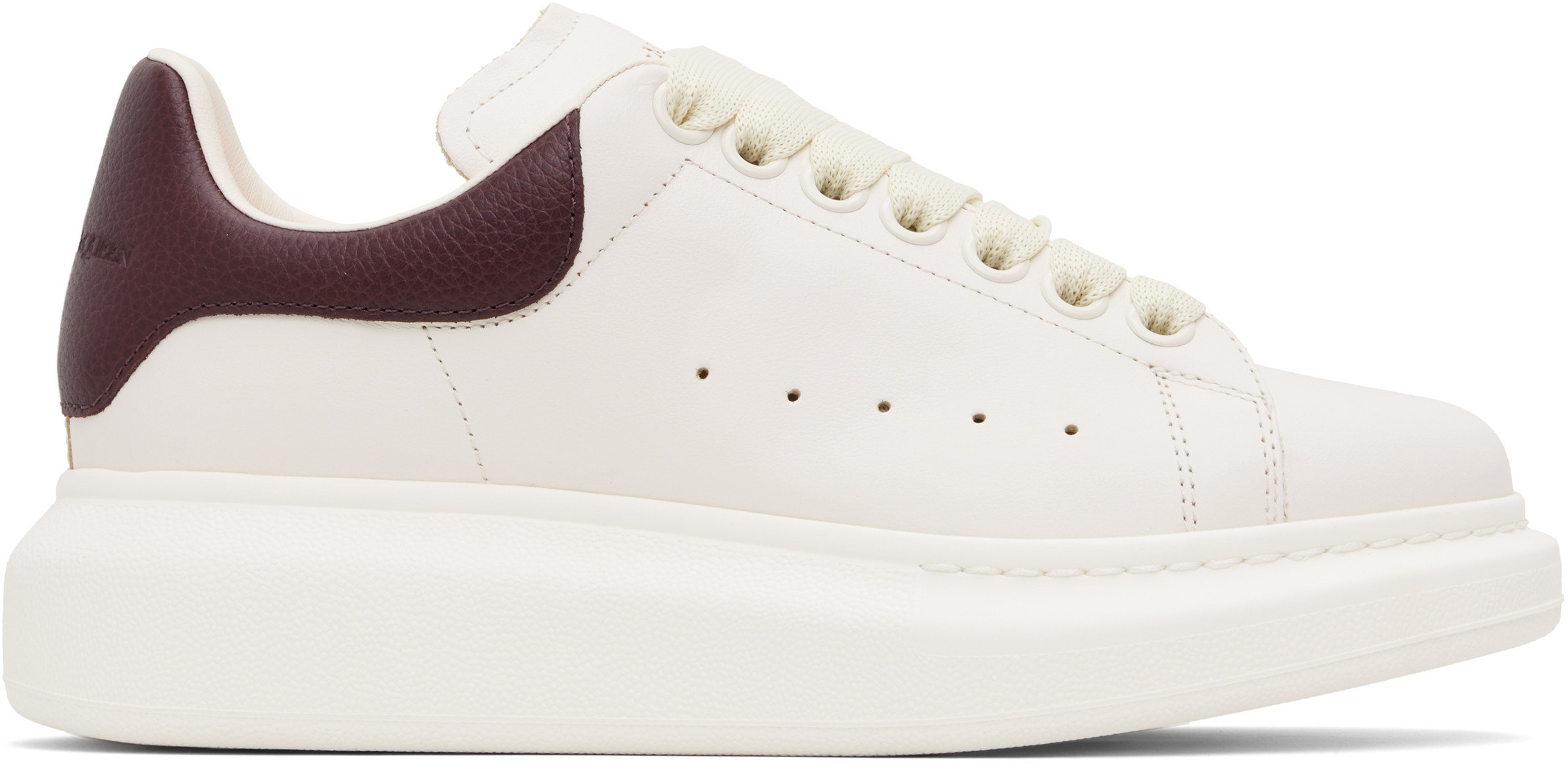Off-White & Burgundy Oversized Sneakers