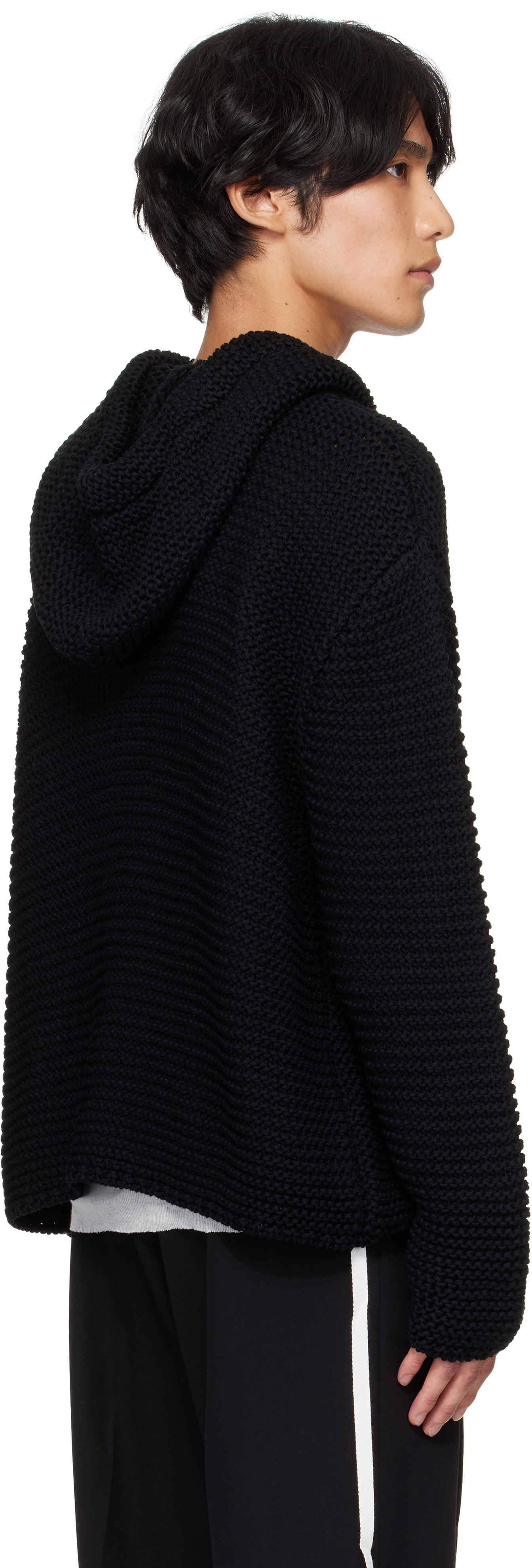 Alexander Mcqueen Black Cropped Hoodie In Black
