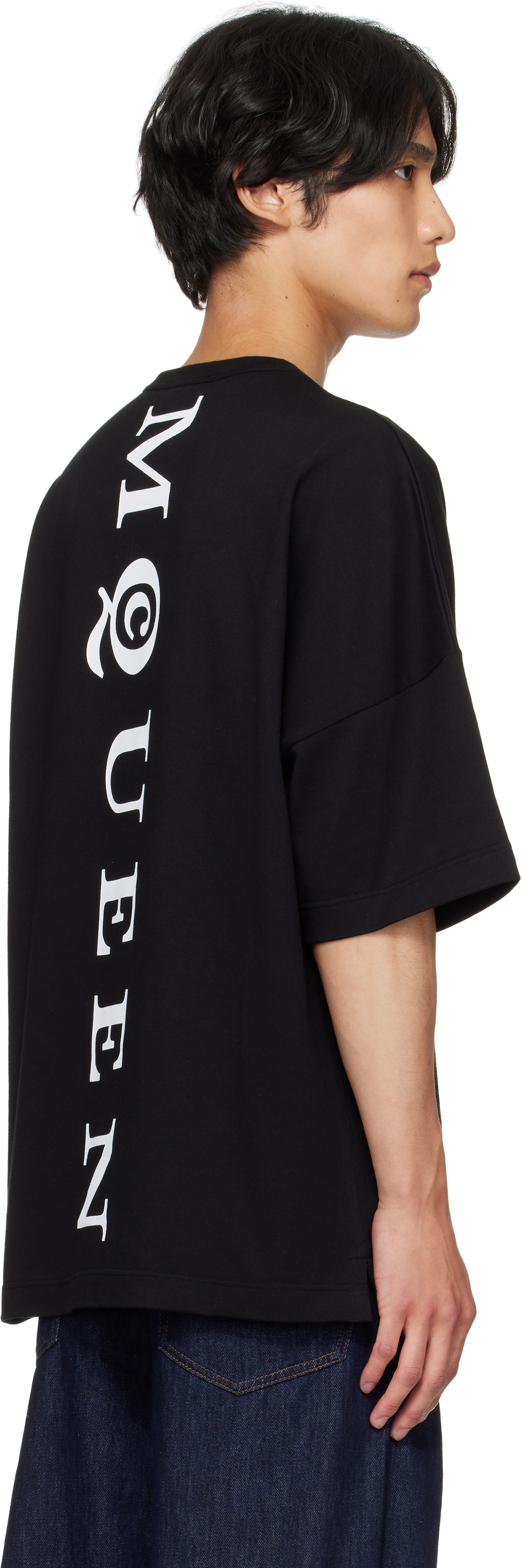 Alexander Mcqueen Black Cotton Clothing T-shirts In Black