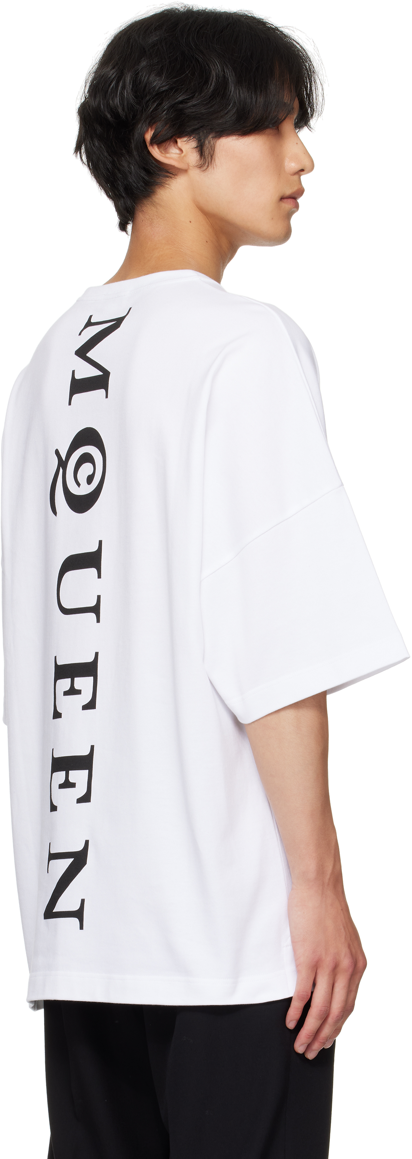 Alexander Mcqueen White Oversized T-shirt With Logo In White