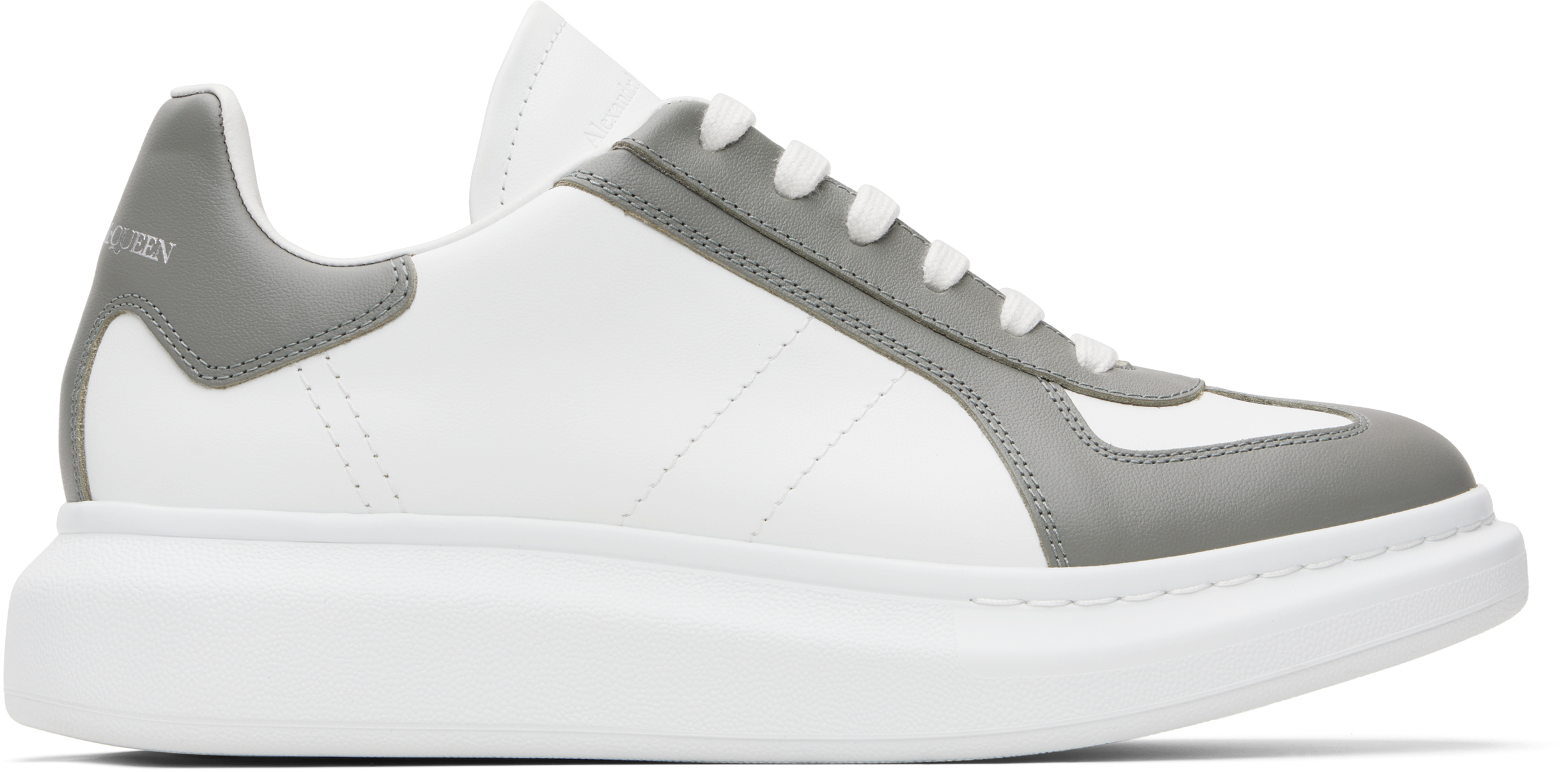 White & Gray Oversized Retro Sneakers