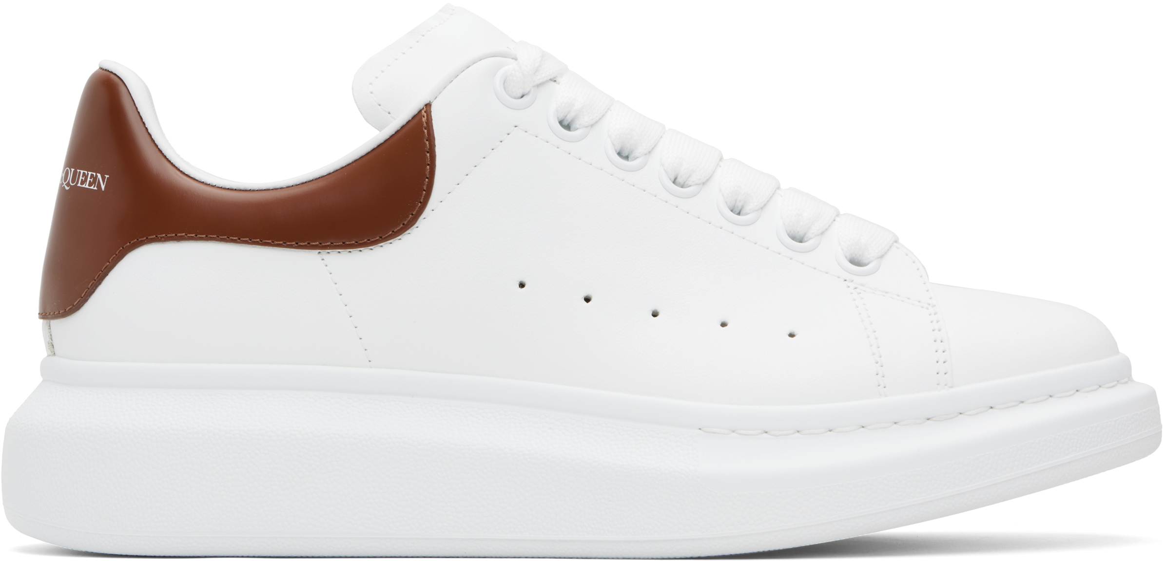 White & Brown Oversized Sneakers