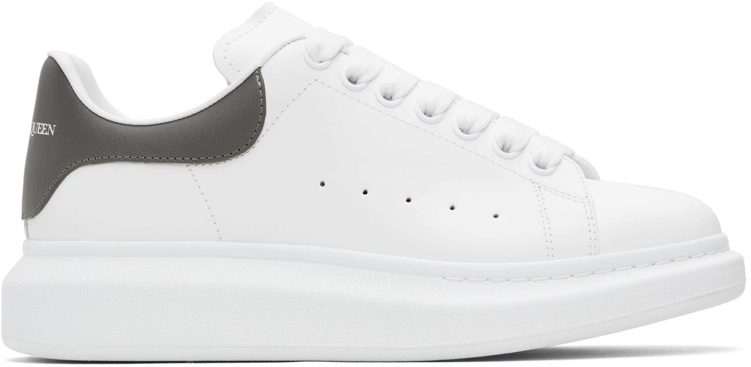Alexander Mcqueen White & Gray Oversized Sneakers