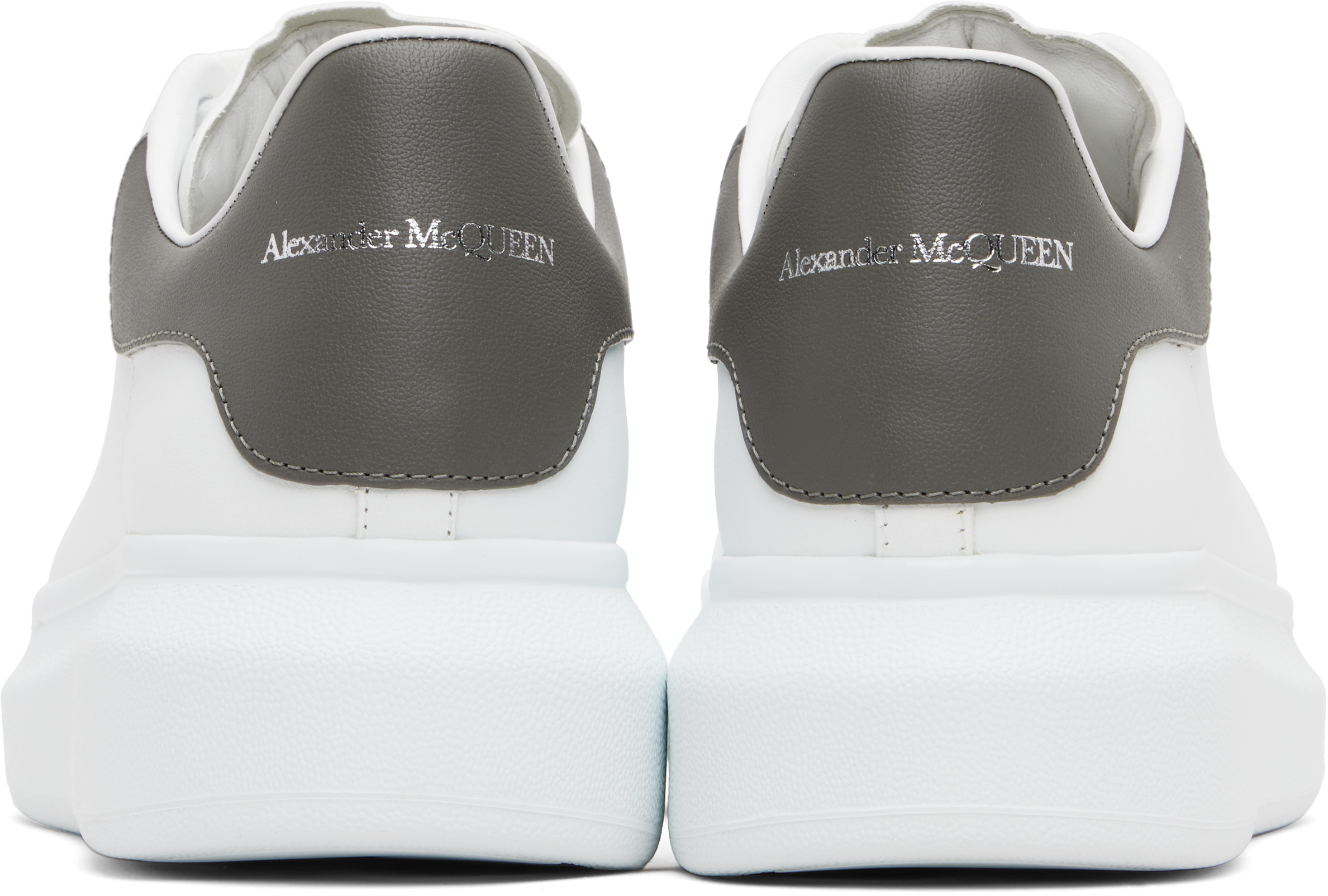 Alexander Mcqueen White & Gray Oversized Sneakers