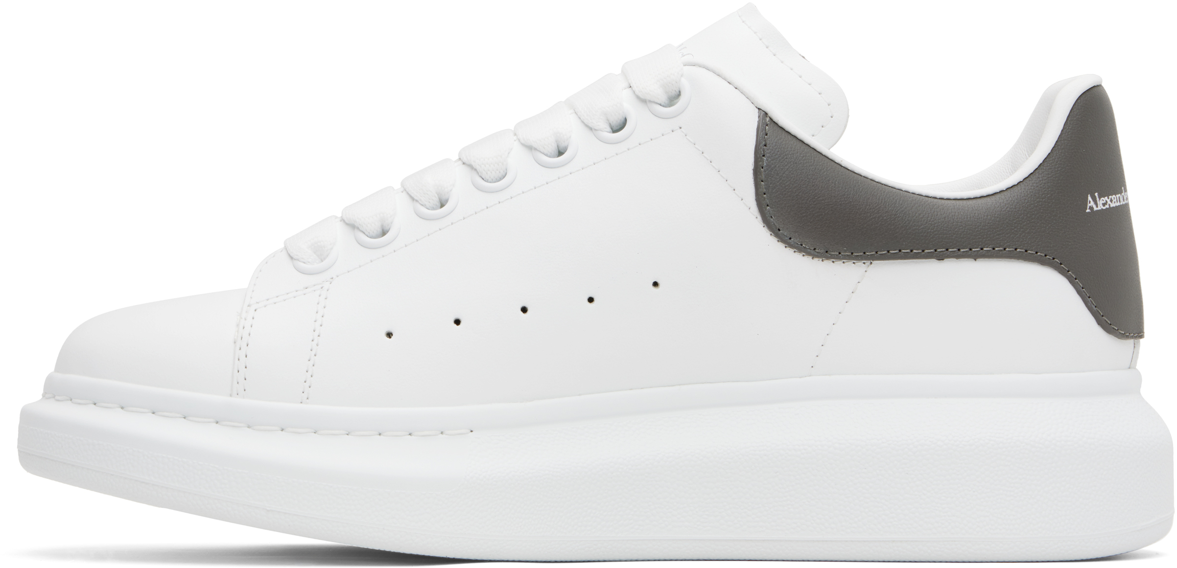 Alexander Mcqueen White & Gray Oversized Sneakers