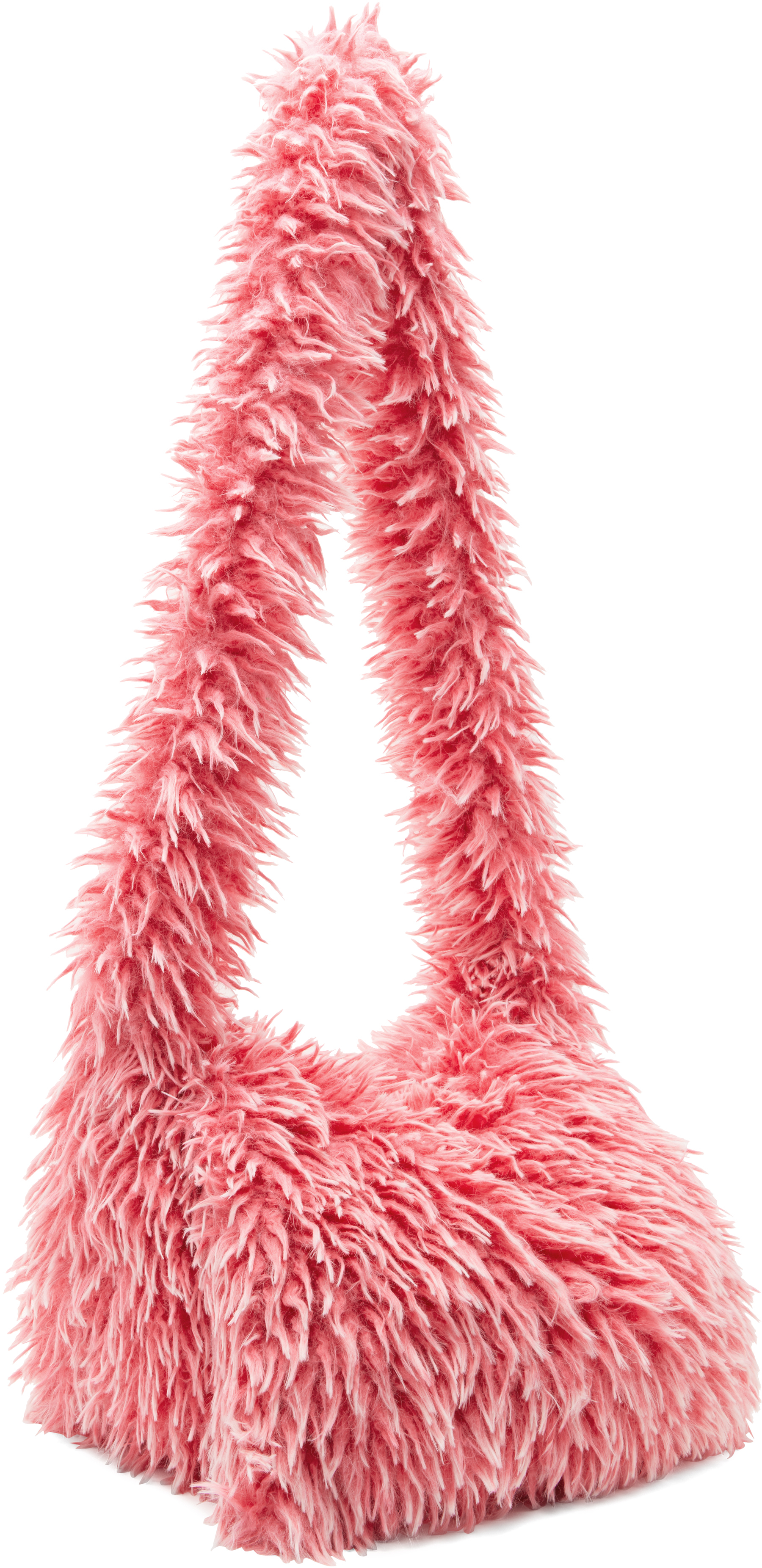 Erl Pink Faux-fur Messenger Bag In Pink