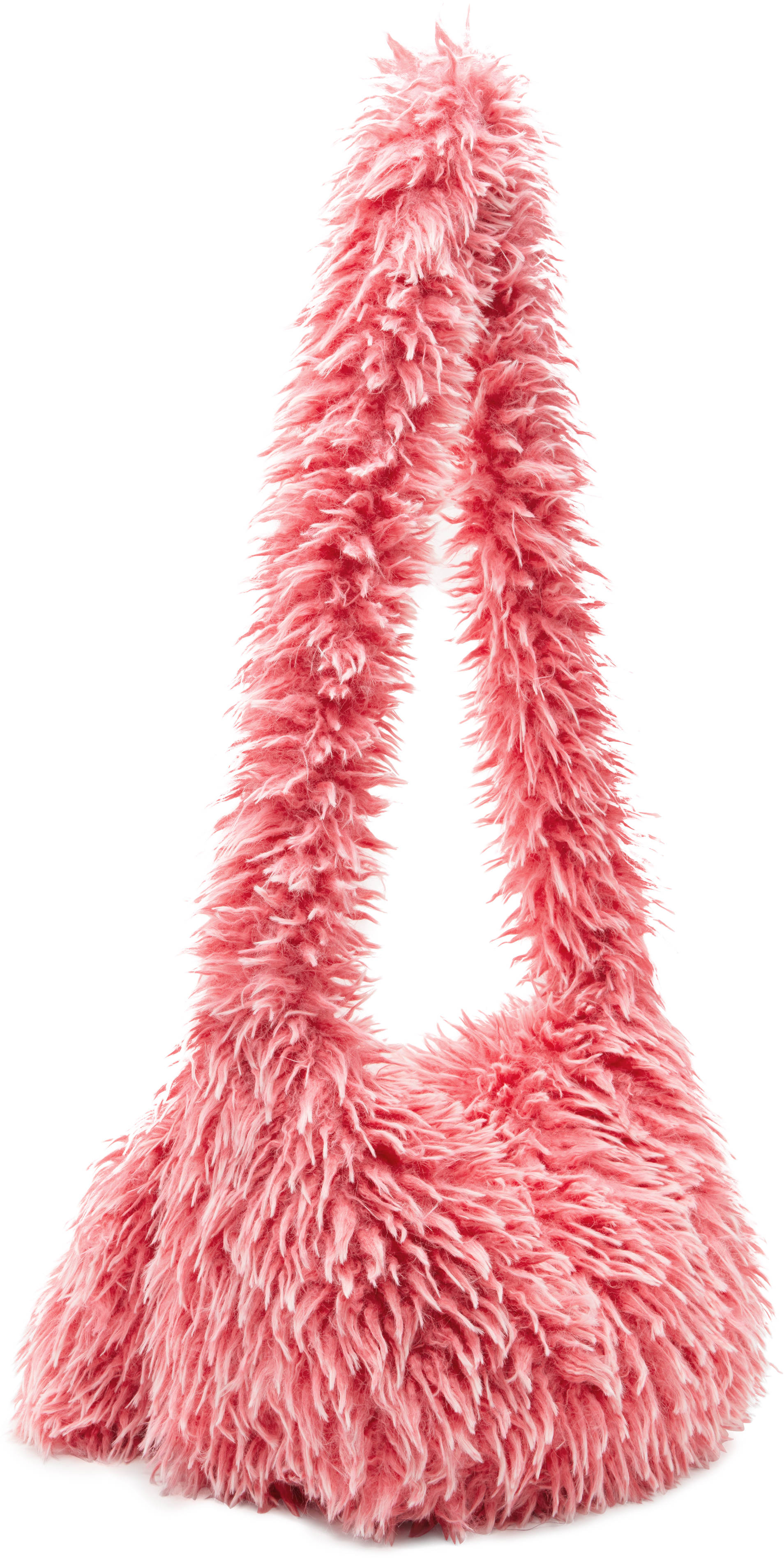 Erl Pink Faux-fur Messenger Bag In Pink