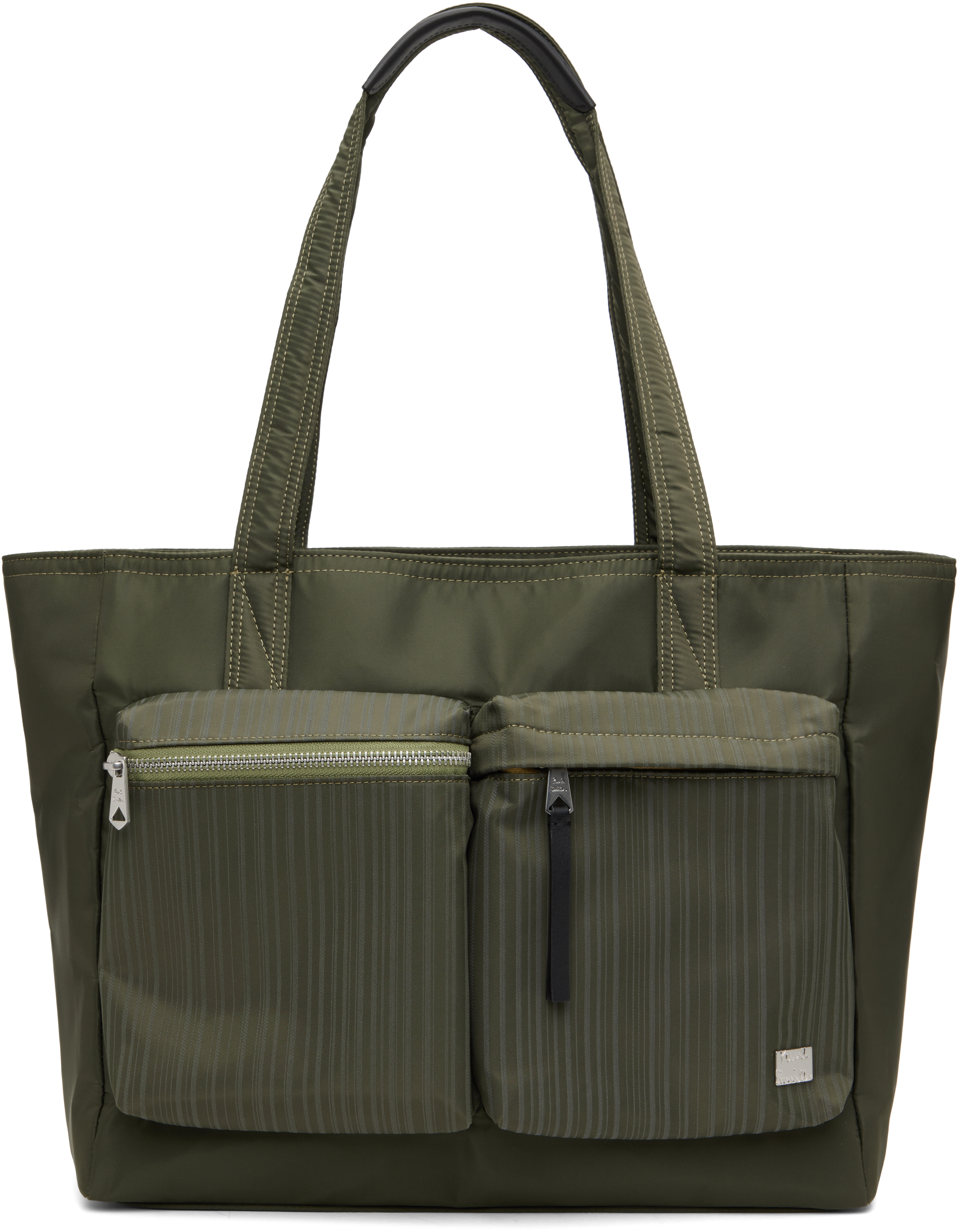 Green 'Laser Stripe' Recycled-Nylon Tote