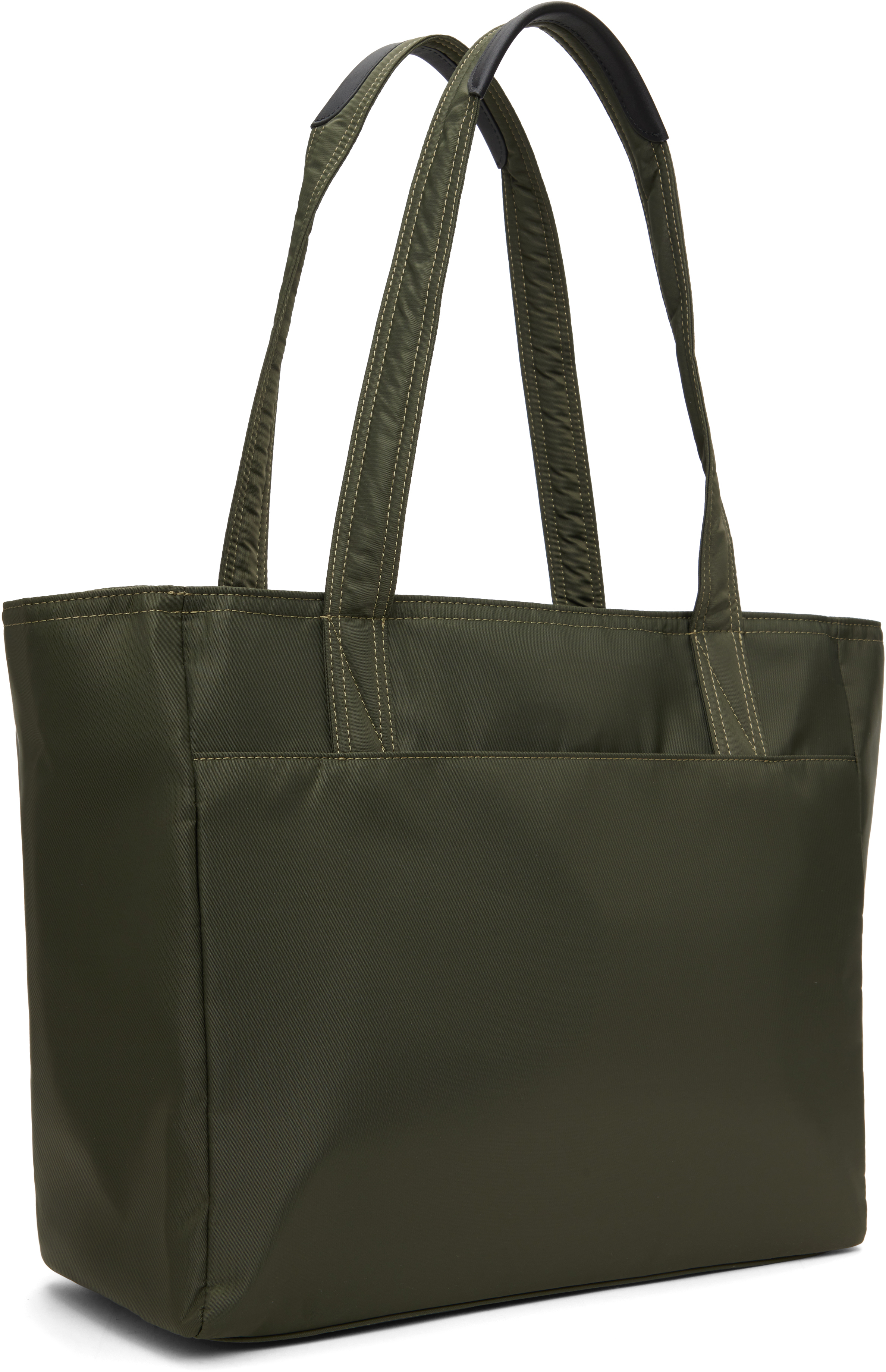Paul Smith Green 'laser Stripe' Recycled-nylon Tote In 36 Green