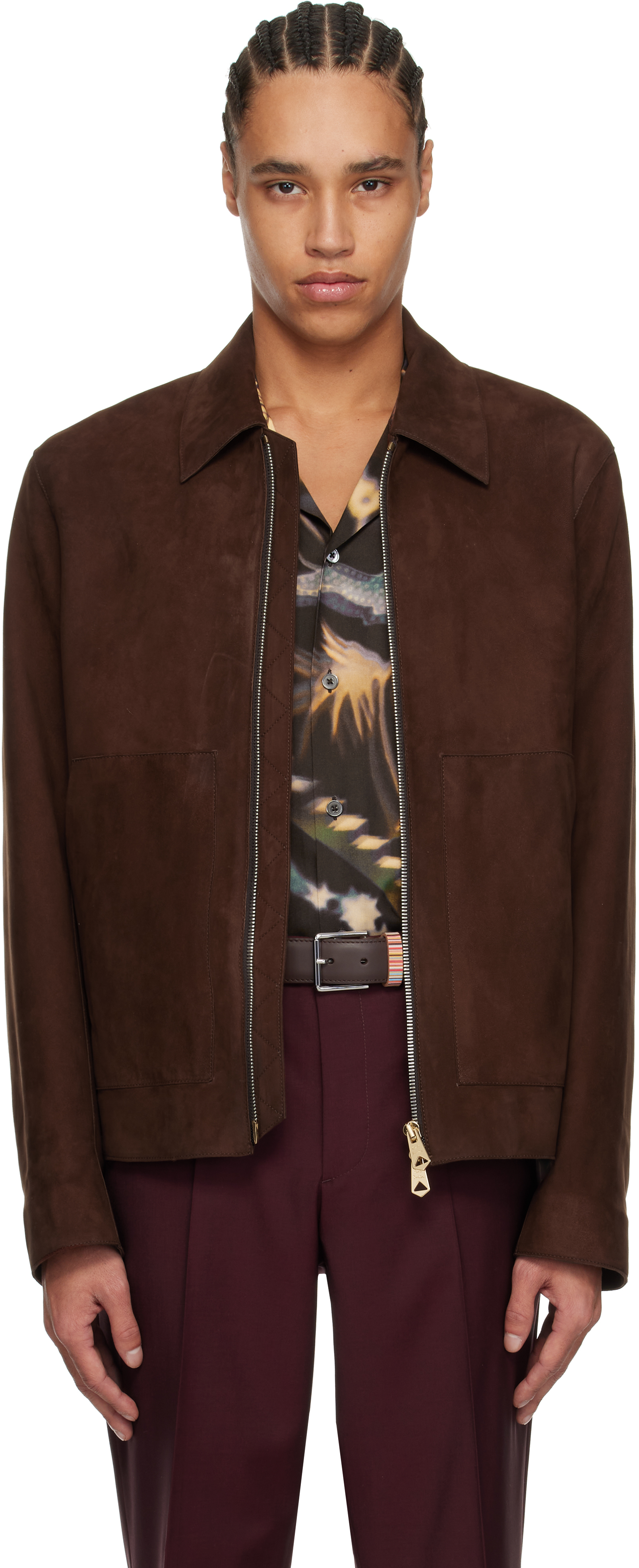 Brown Nubuck Leather Jacket