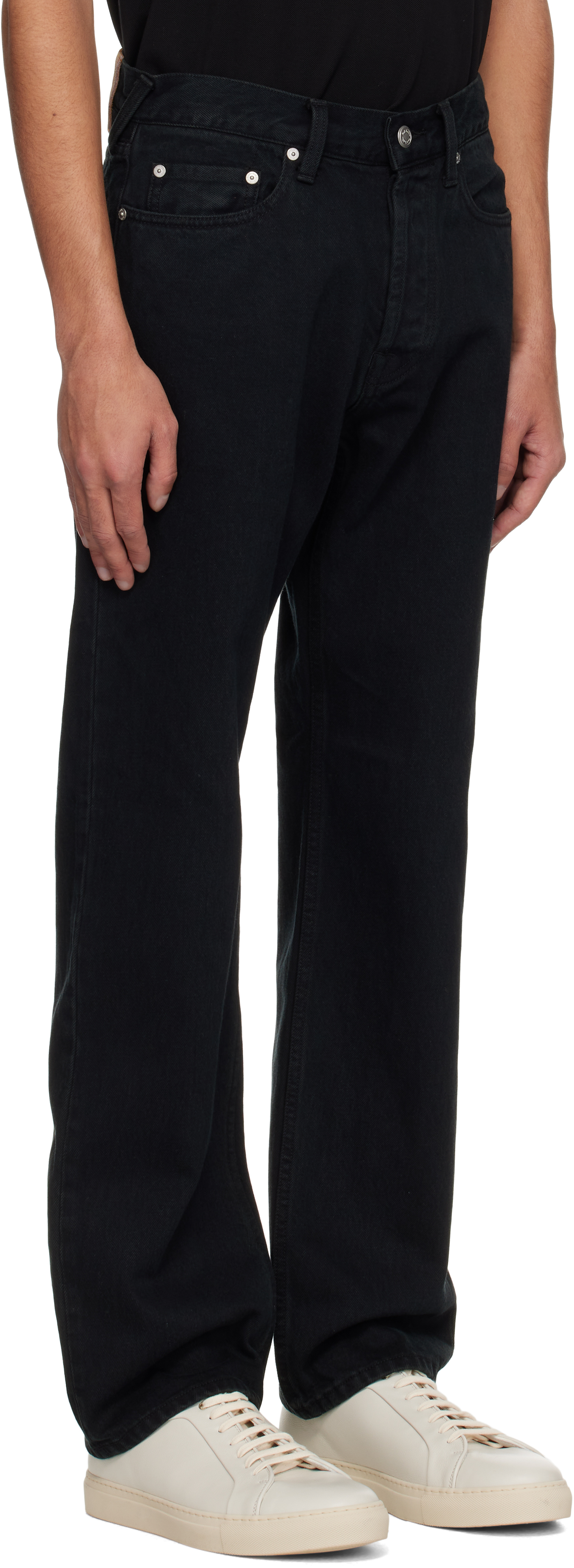 PAUL SMITH BLACK STRAIGHT-FIT JEANS
