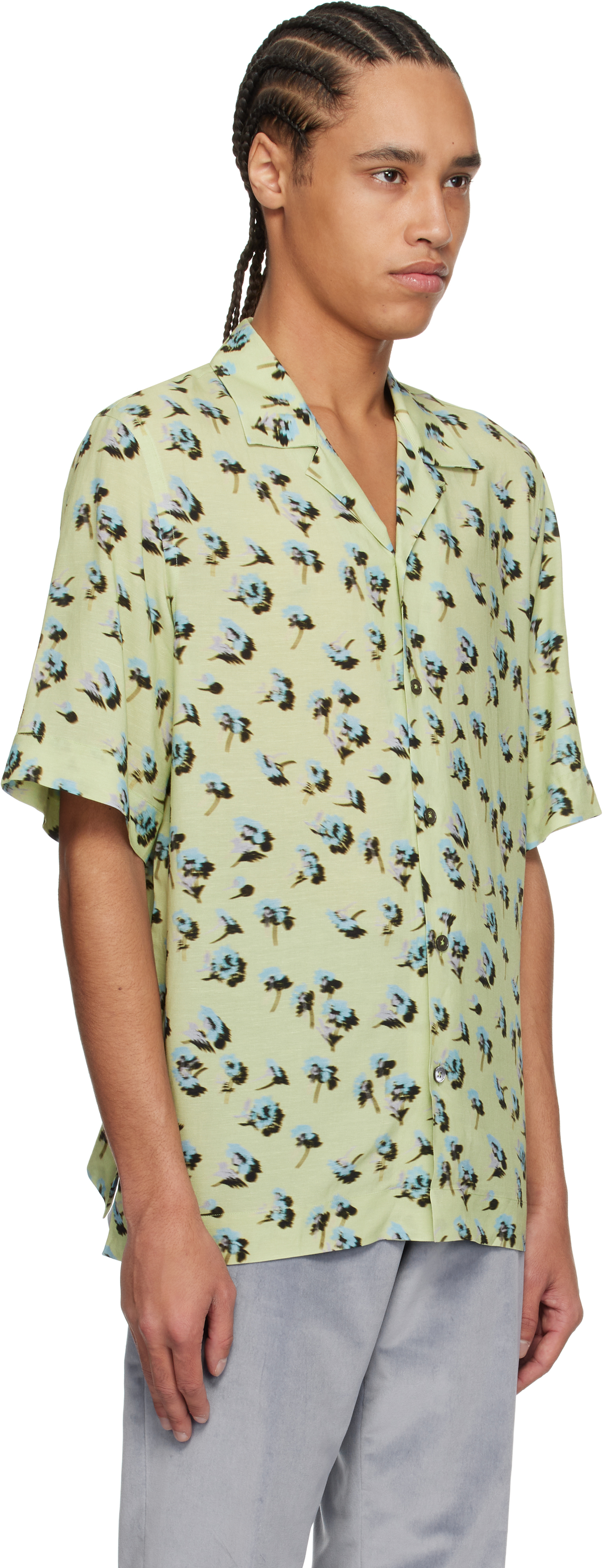 PAUL SMITH GREEN SHORT SLEEVE REGULAR FIT SHIRT