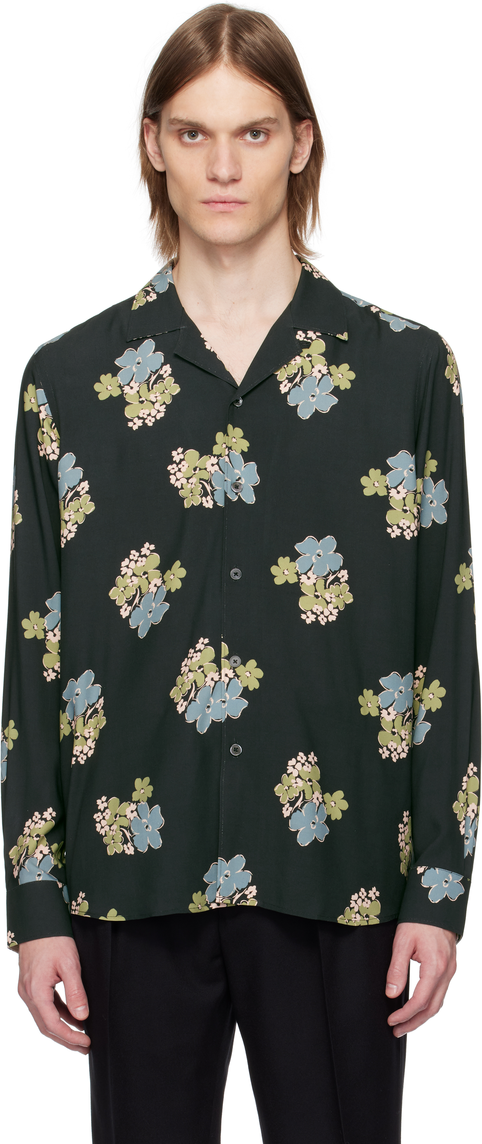 Black Floral Shirt