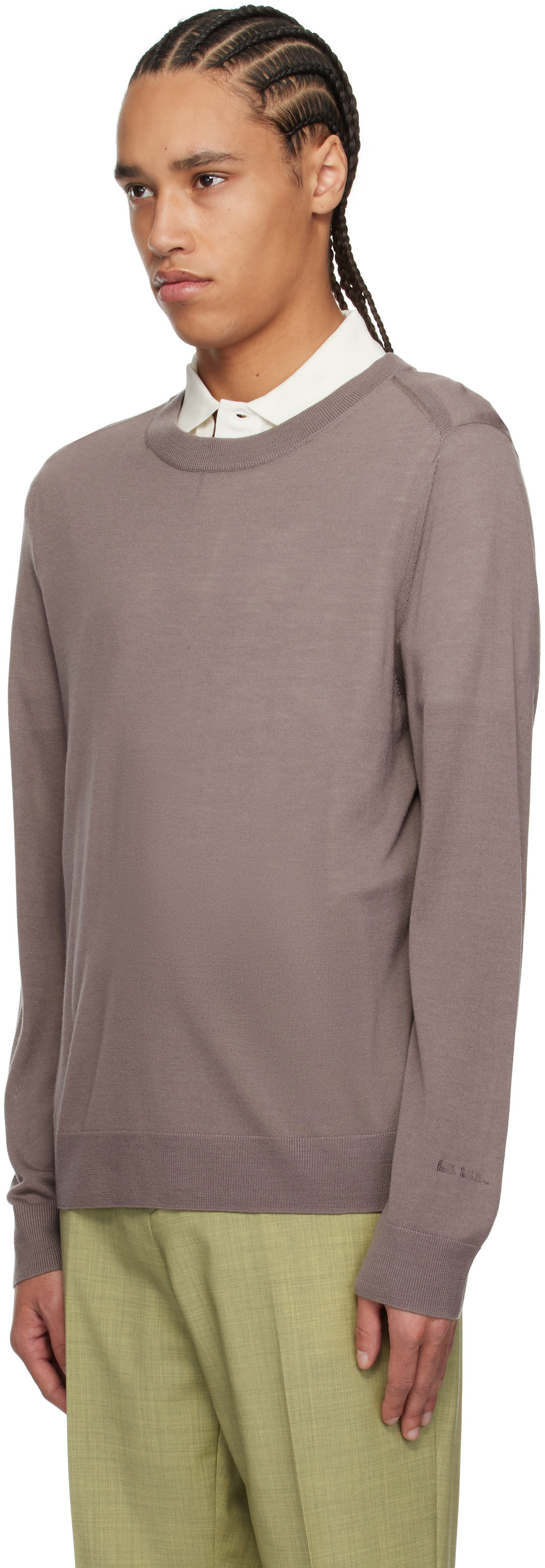 Paul Smith Purple Merino Wool Sweater In 55 Purple