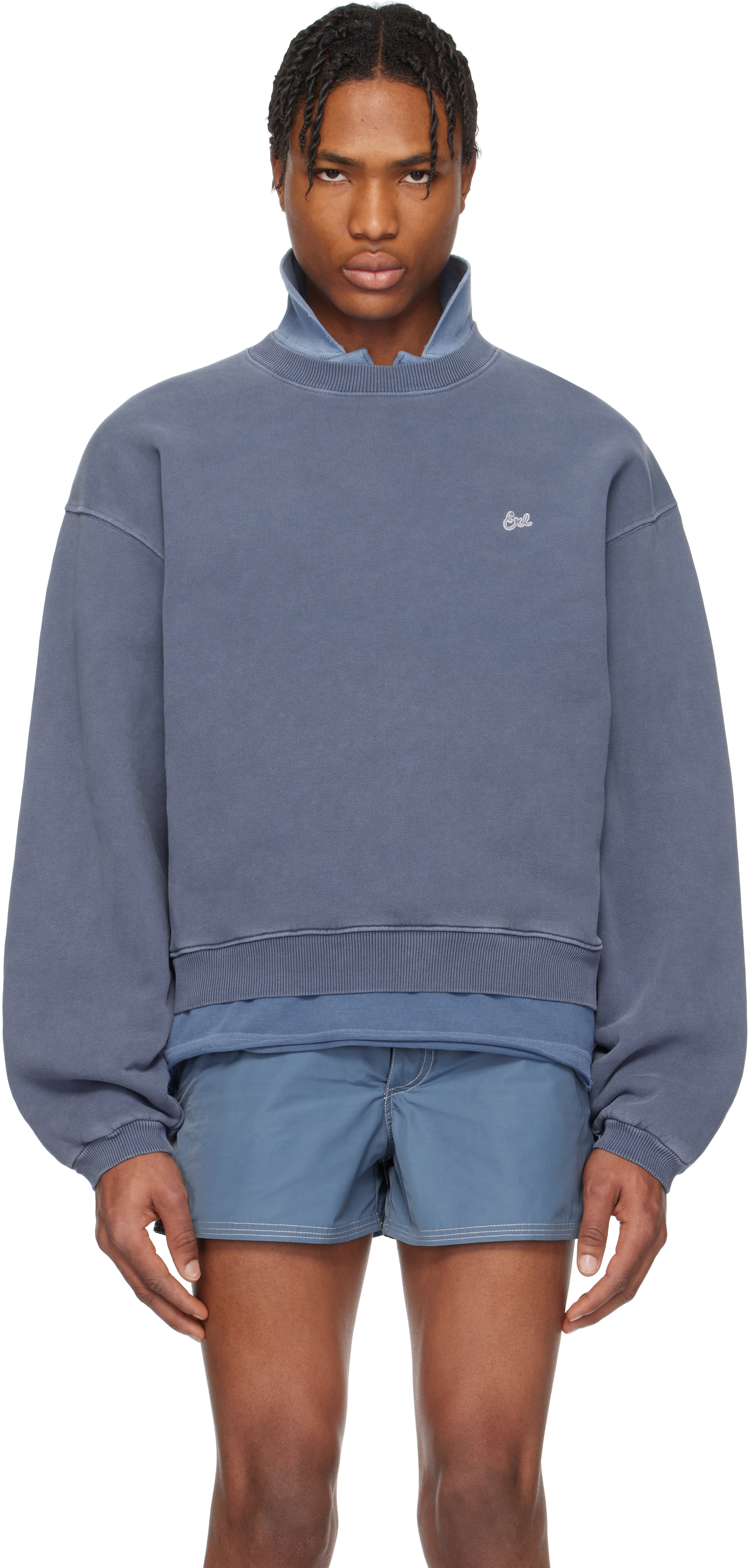 Blue 
ERL
 Crewneck Sweatshirt