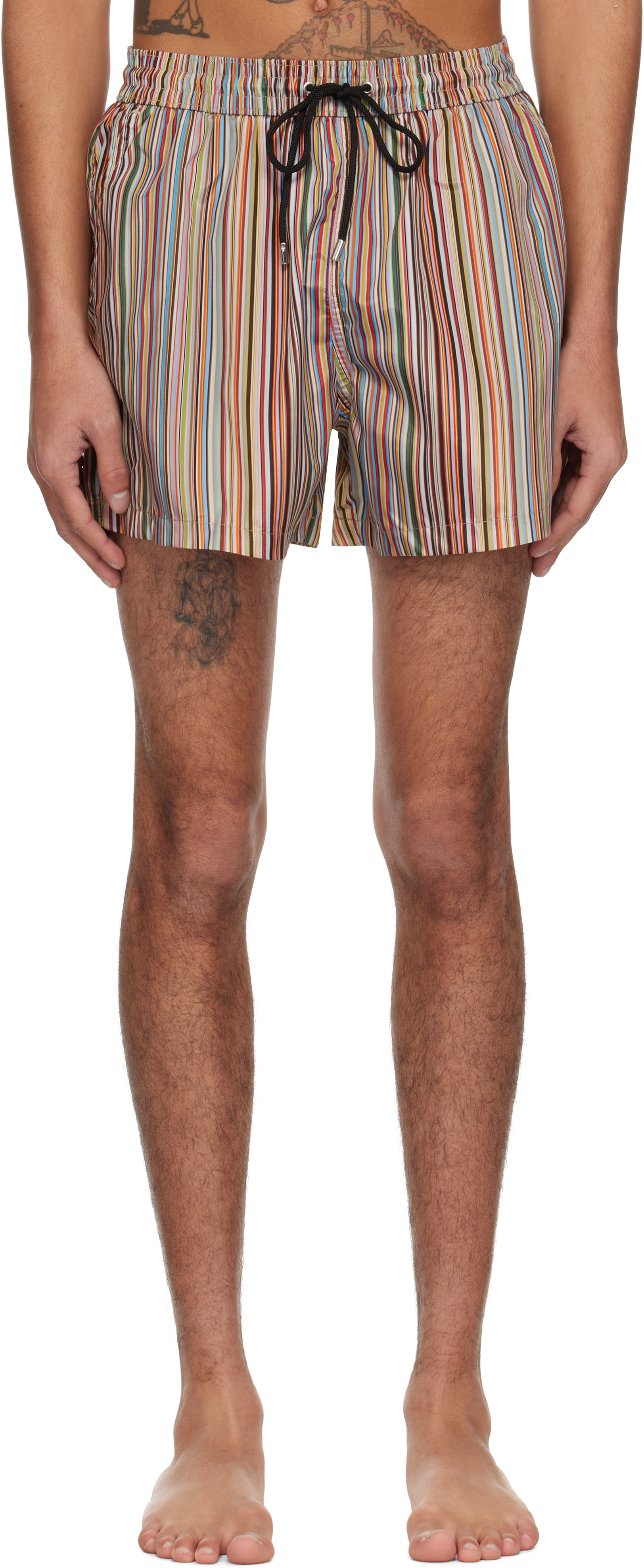 Multicolor Signature Stripe Swim Shorts