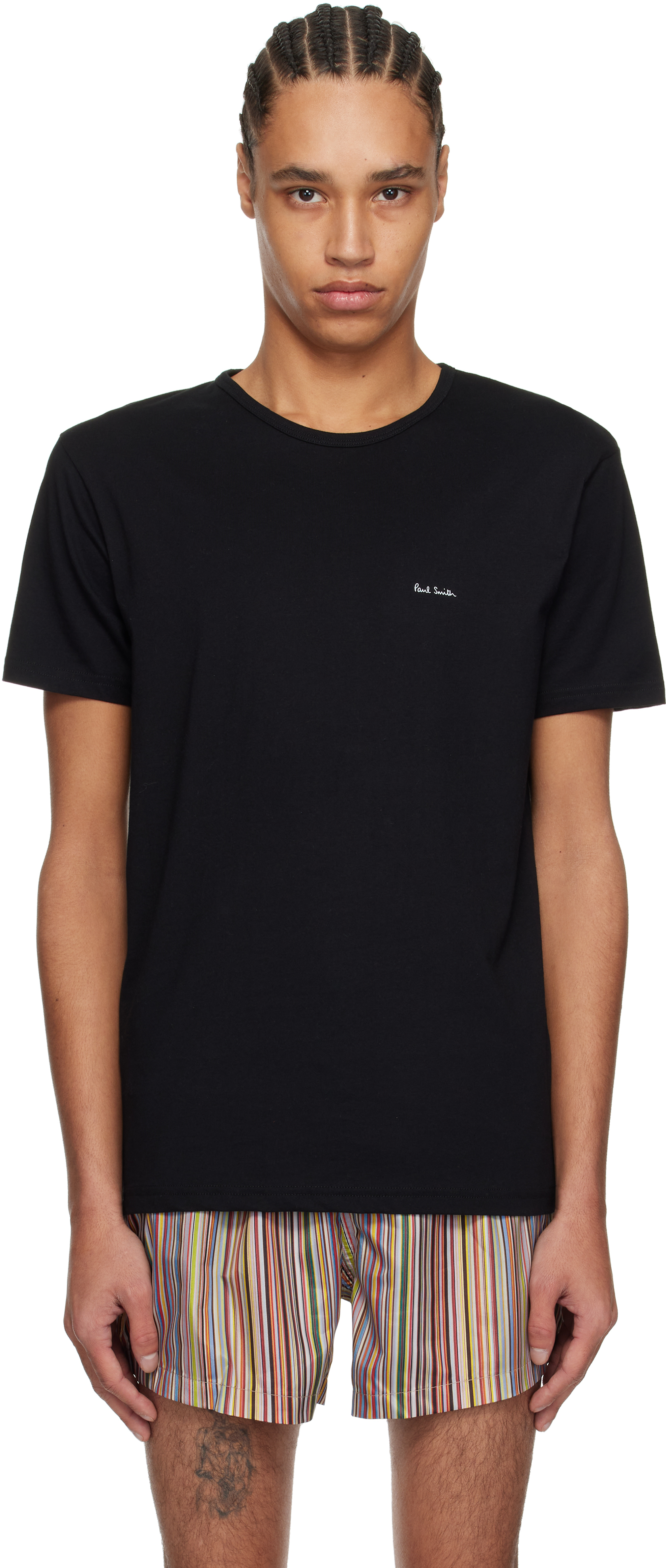 Five-Pack Black Organic Cotton Lounge T-shirts