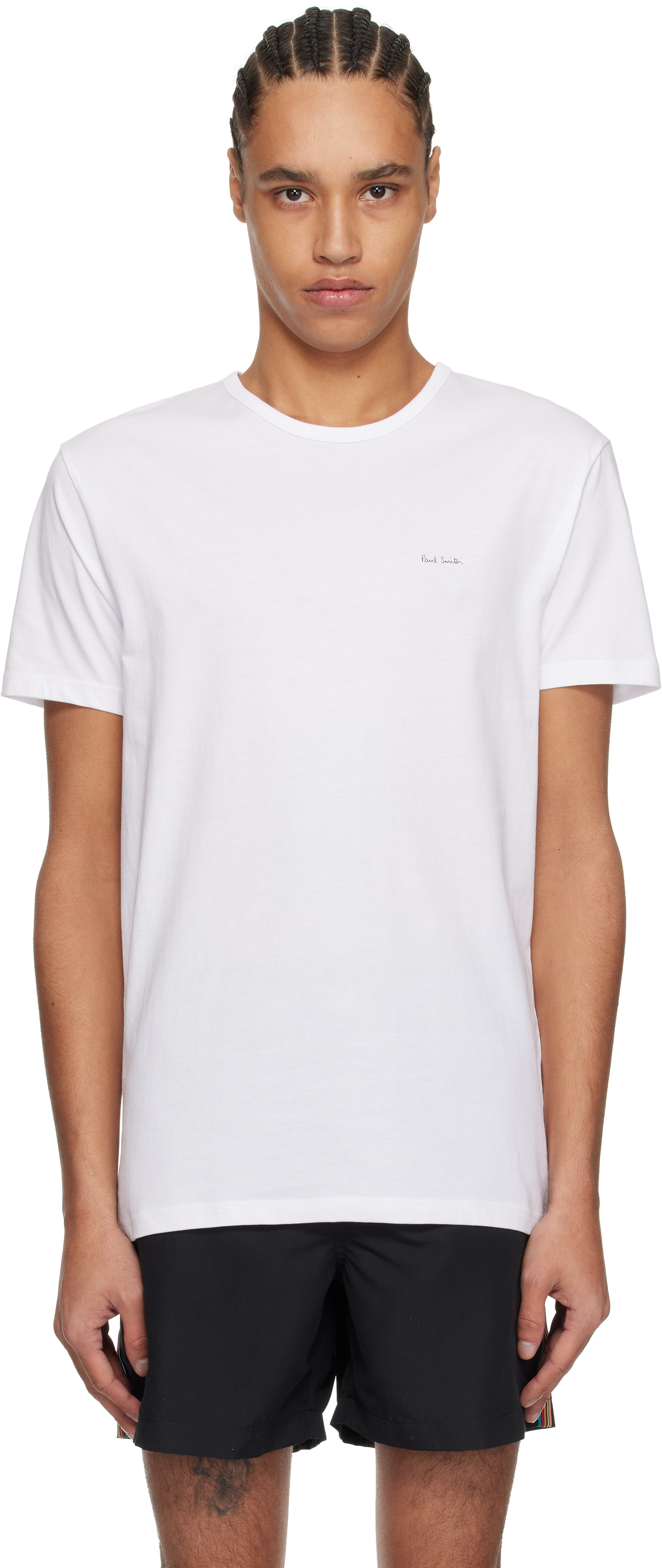 Three-Pack White Organic Cotton Logo Lounge T-shirts