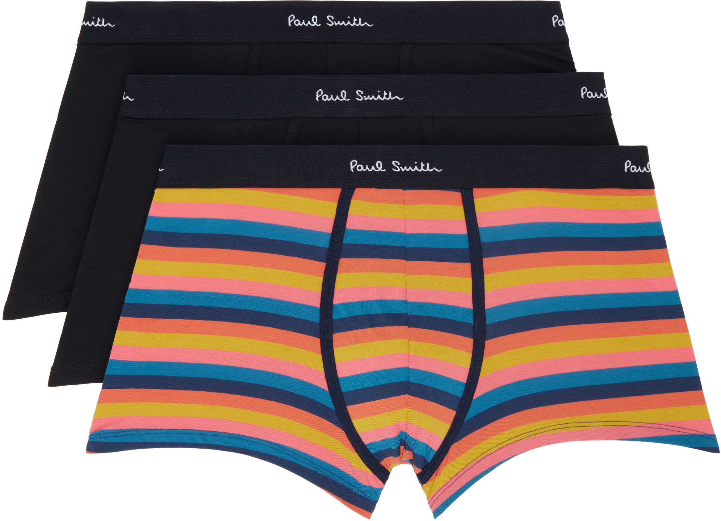 Three-Pack Multicolour Organic Cotton Boxers Briefs