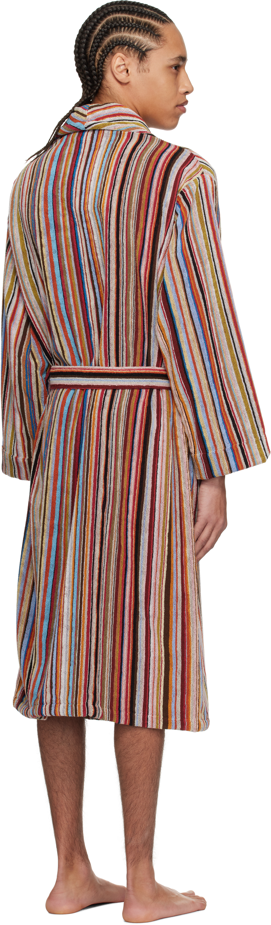 Paul Smith Multicolor Signature Stripe Robe In 92 Multicolour