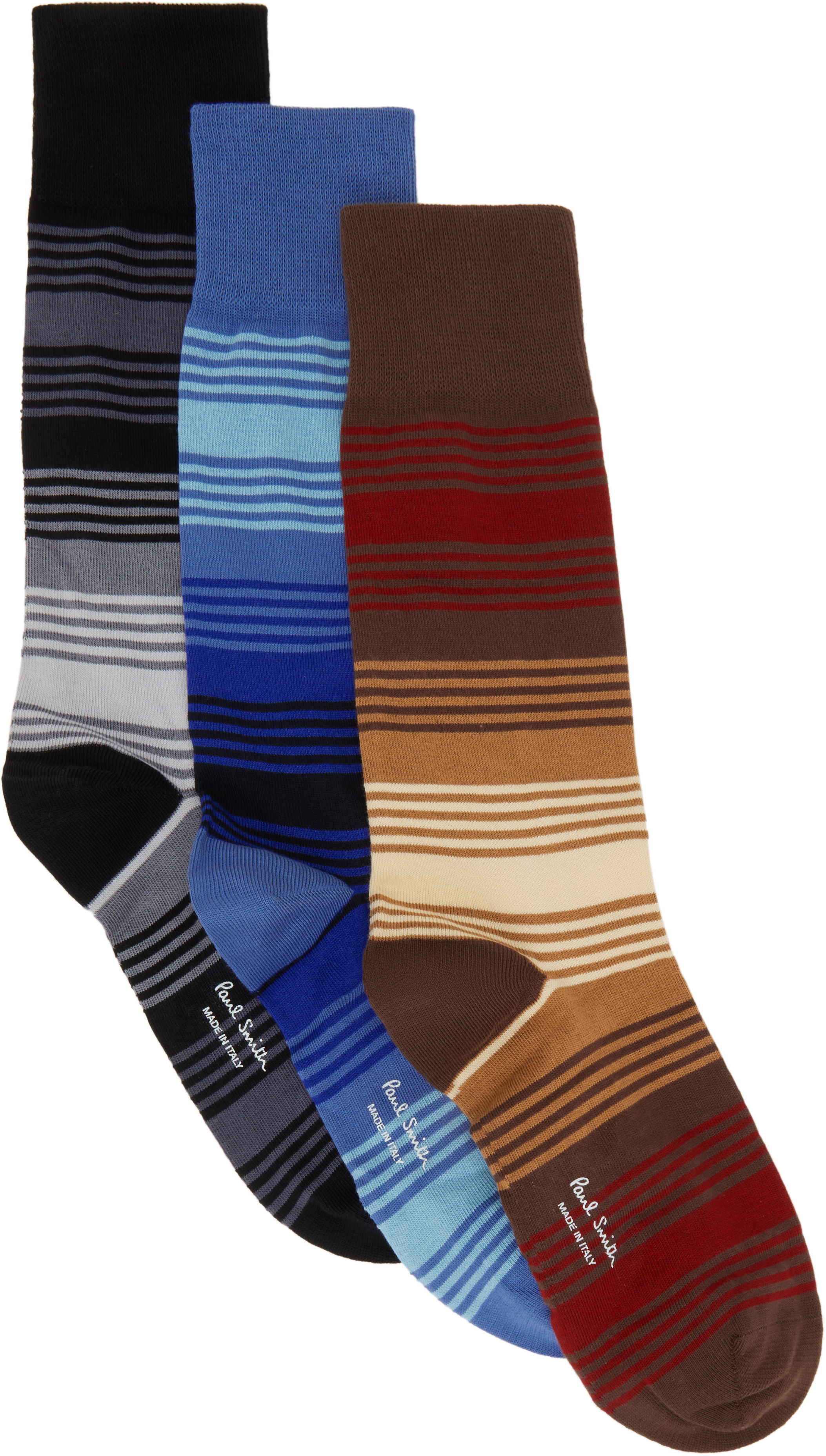 Three-Pack Multicolor Isodore Socks