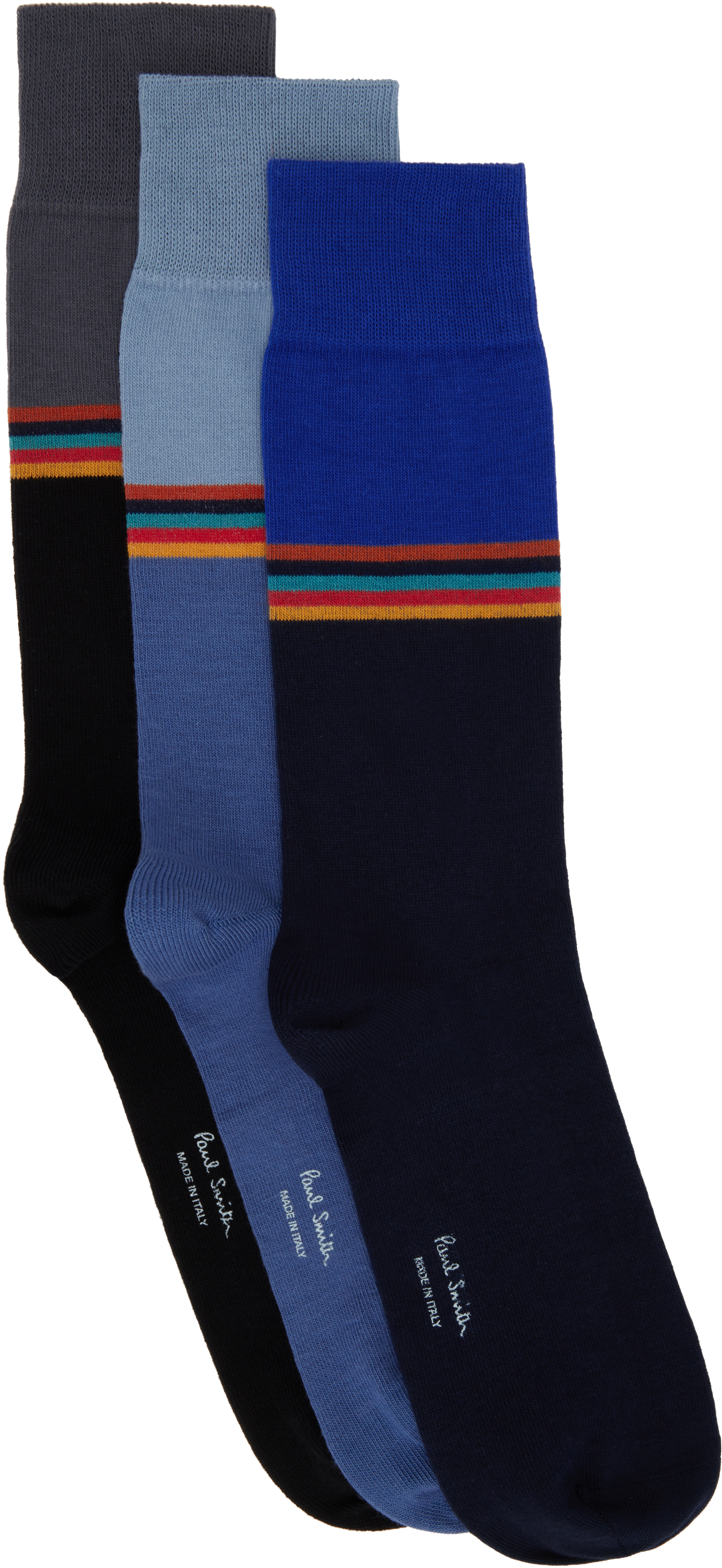 PAUL SMITH THREE-PACK MULTICOLOR JARED ARTIST SOCKS