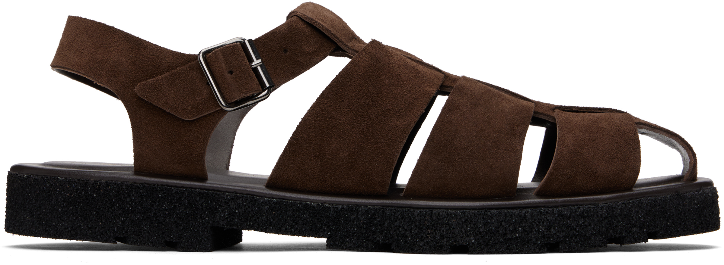 Brown Suede Sandoval Fisherman Sandals