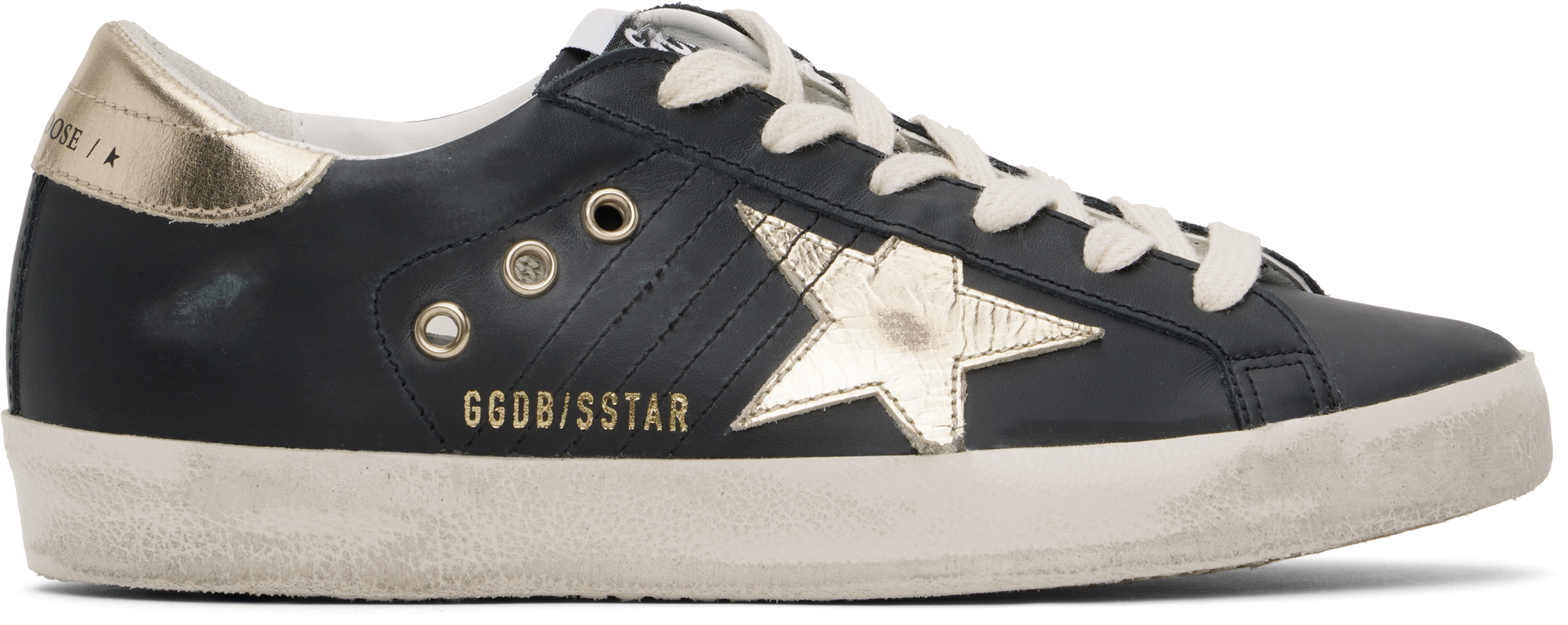 Golden Goose: Black Super-Star Classic Sneakers | SSENSE