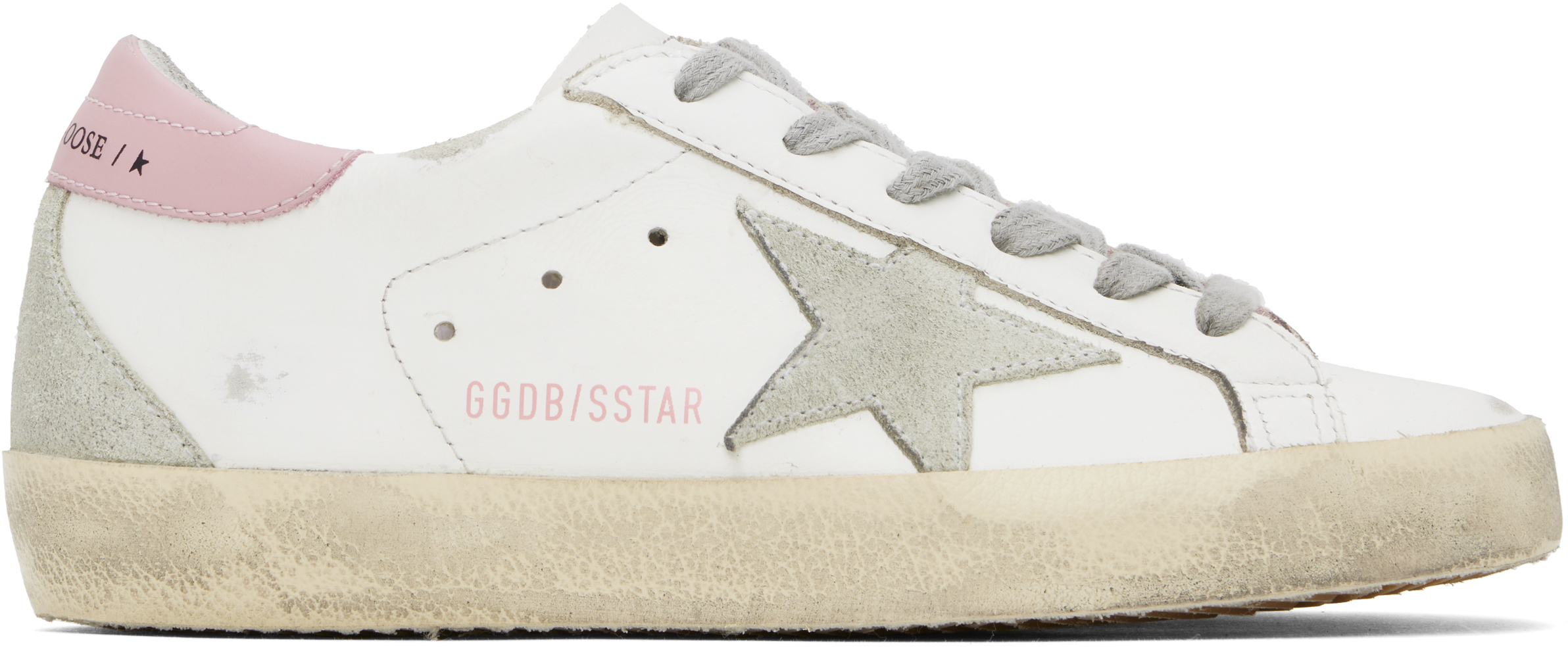White & Gray Super-Star Sneakers