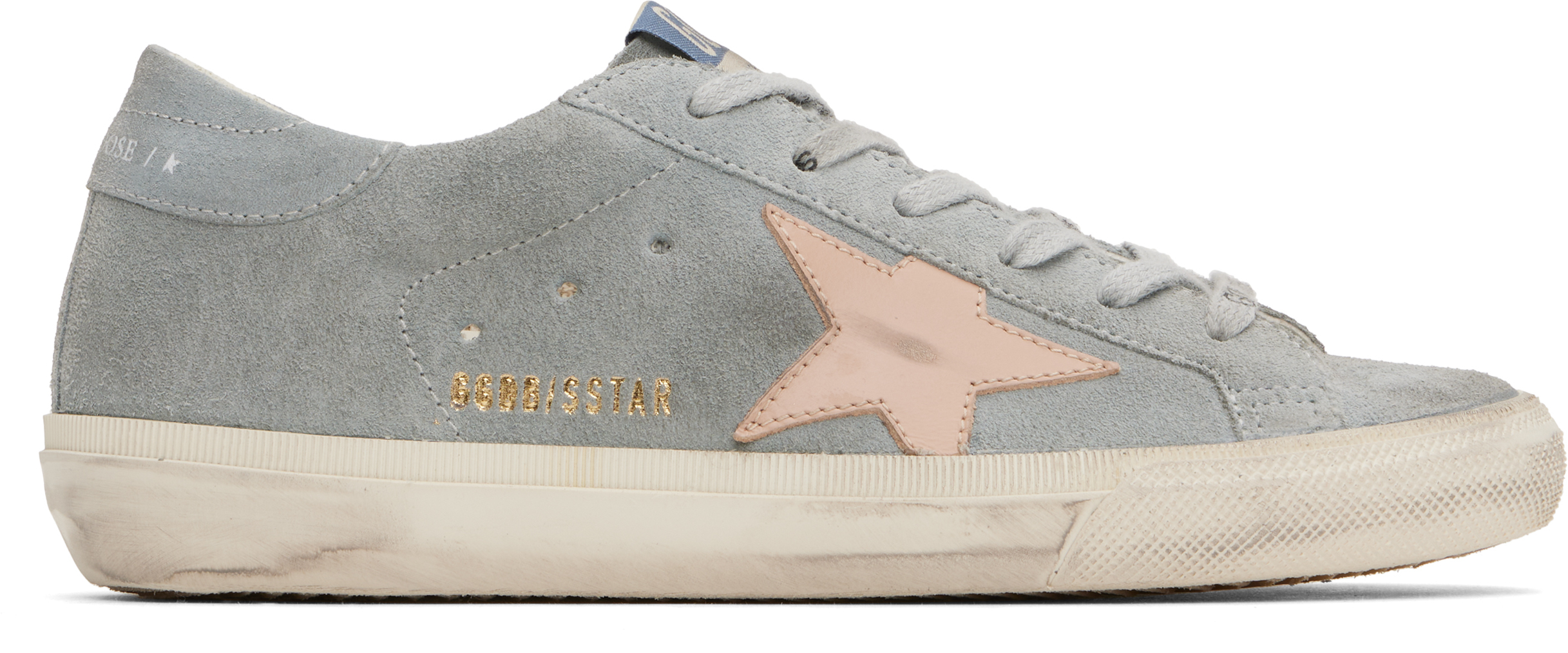 Shop Golden Goose Gray & Pink Super Star Double Foxing Sneakers In 60569 Quarry/shadow