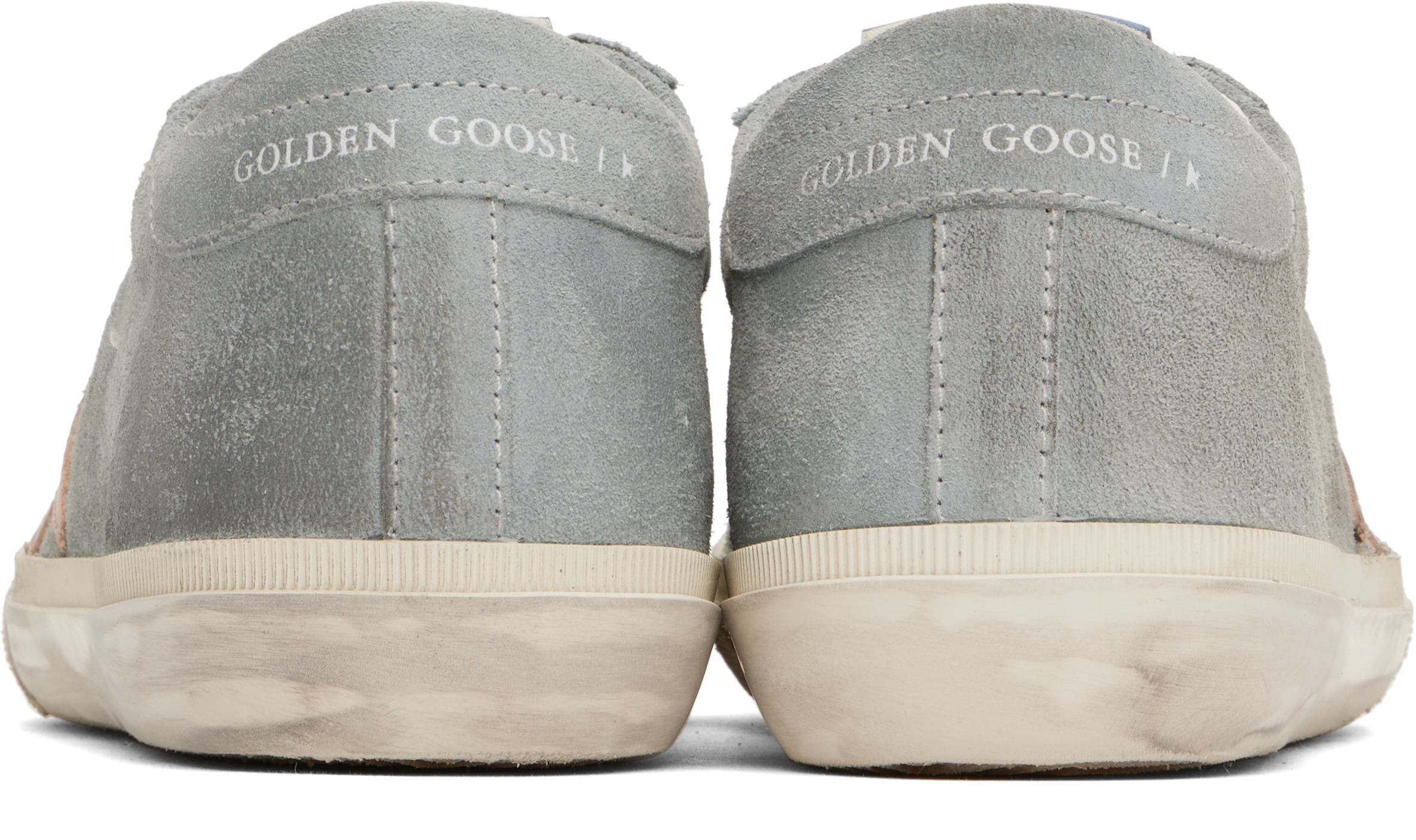 Shop Golden Goose Gray & Pink Super Star Double Foxing Sneakers In 60569 Quarry/shadow