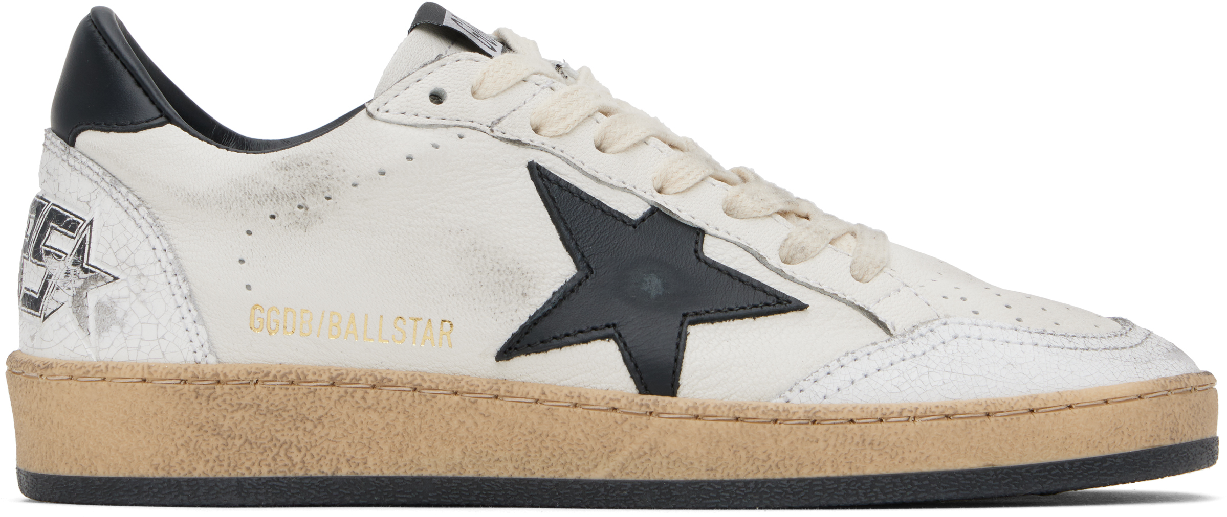 White & Black Ball Star Sneakers