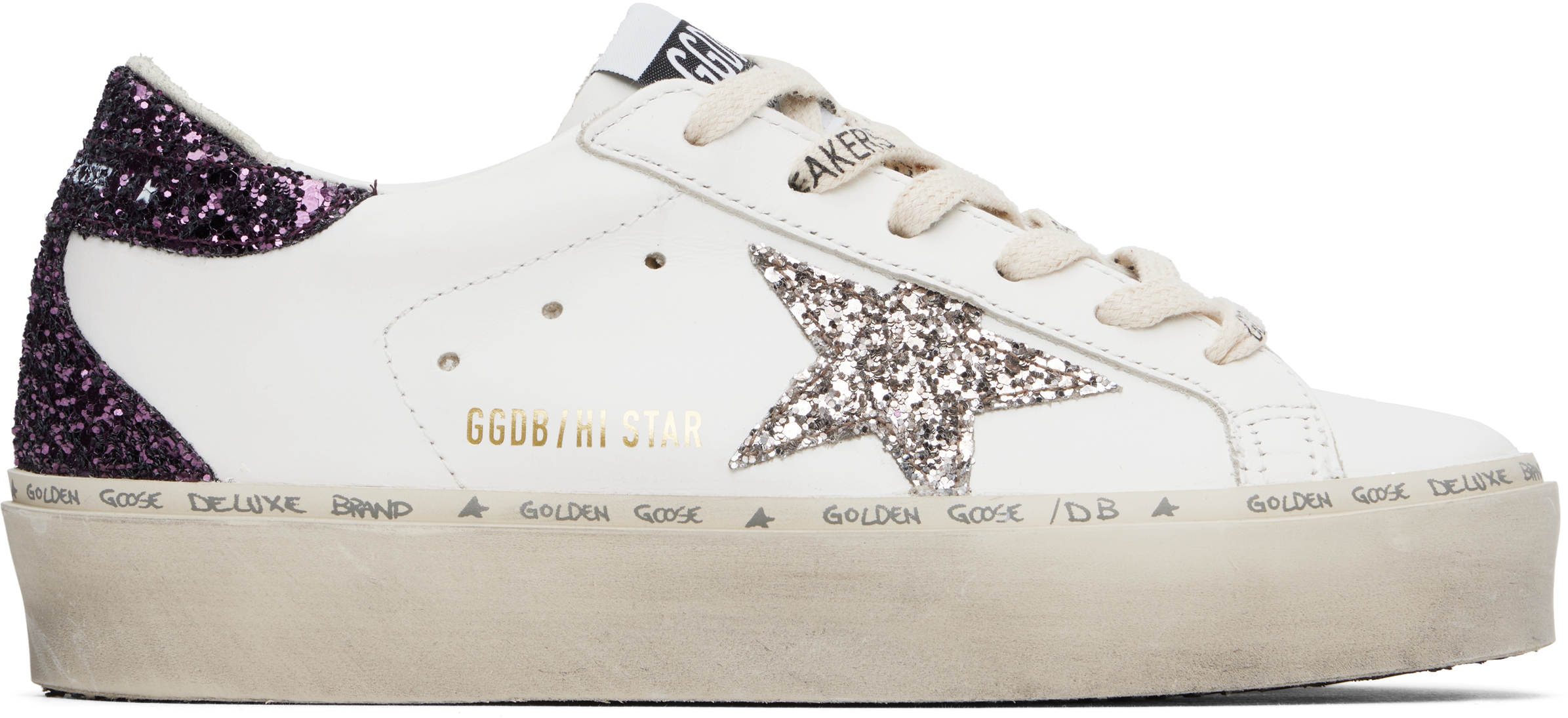 Golden Goose: ホワイト Hi Star Classic スニーカー | SSENSE 日本