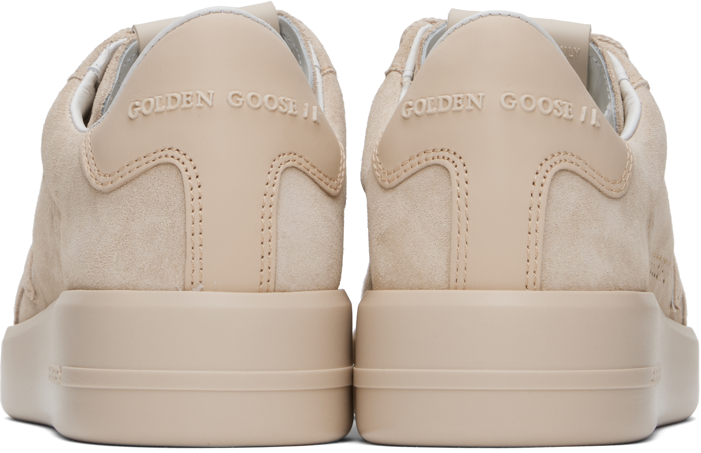 Golden Goose Suede Pure Star Sneakers In 15678 Moonlight/whit