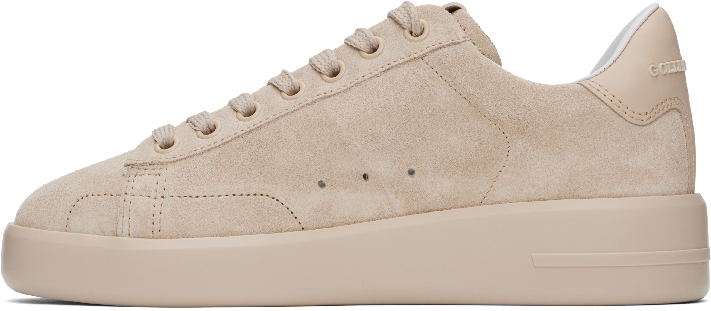 Golden Goose Suede Pure Star Sneakers In 15678 Moonlight/whit