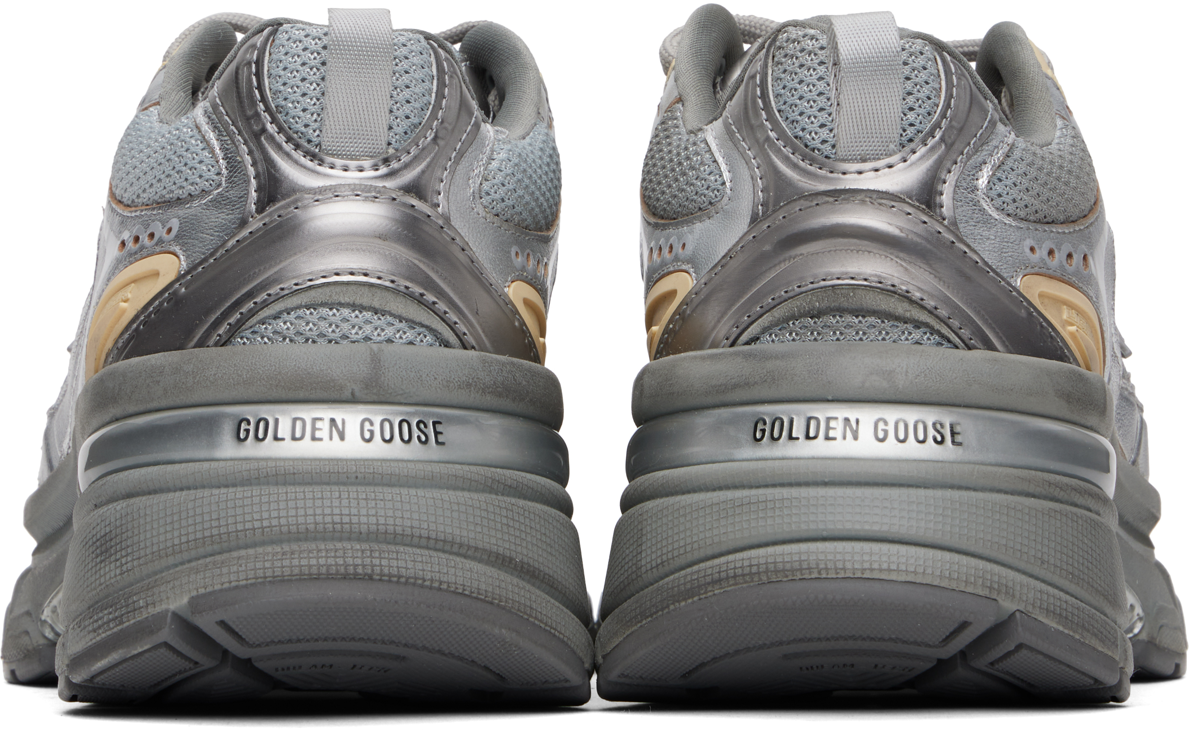 Shop Golden Goose Silver Lightstar Sneakers In 70138 Silver/gold