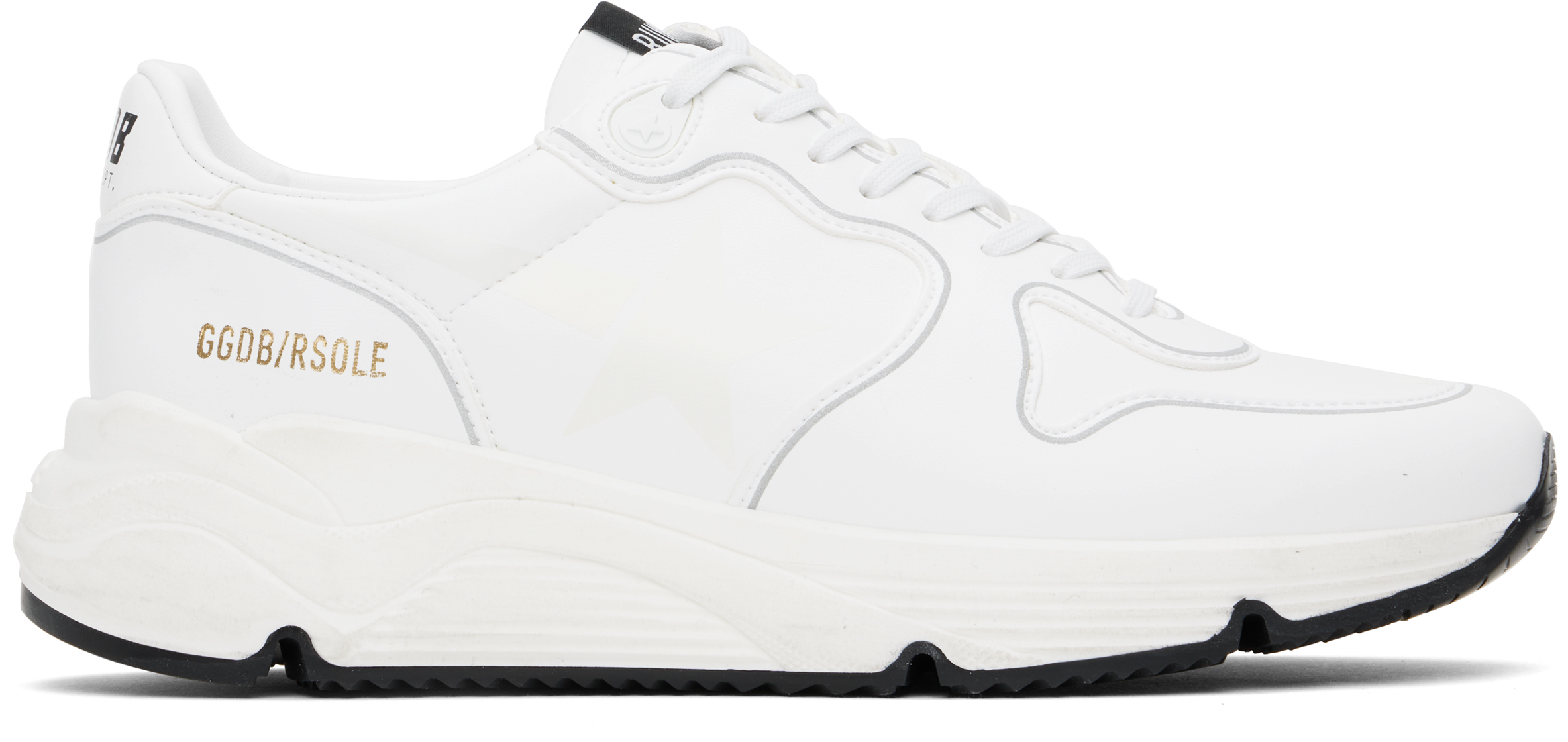 White Bio-Based Running Sole Sneakers