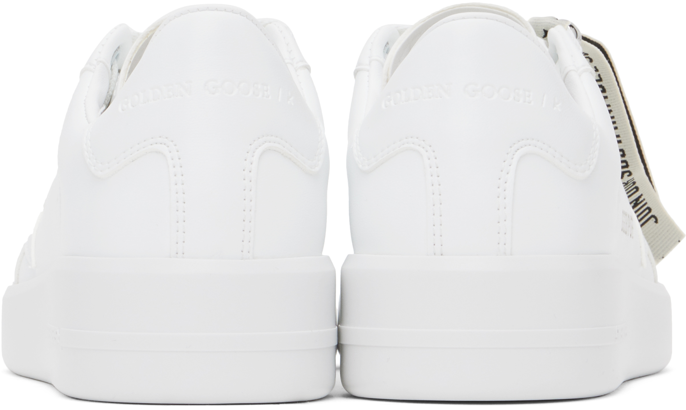 Golden Goose White Purestar Sneakers In Optic White