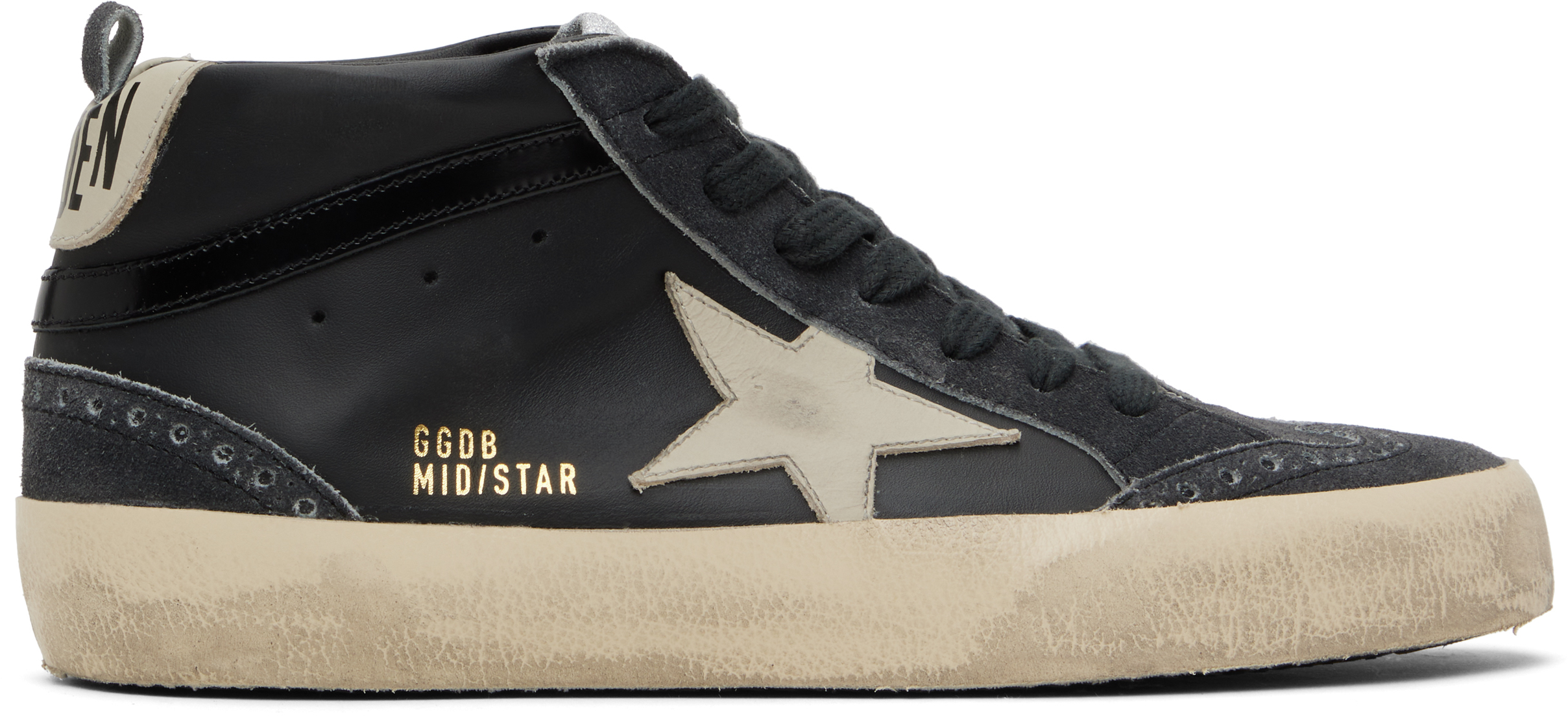 Black Mid Star Sneakers