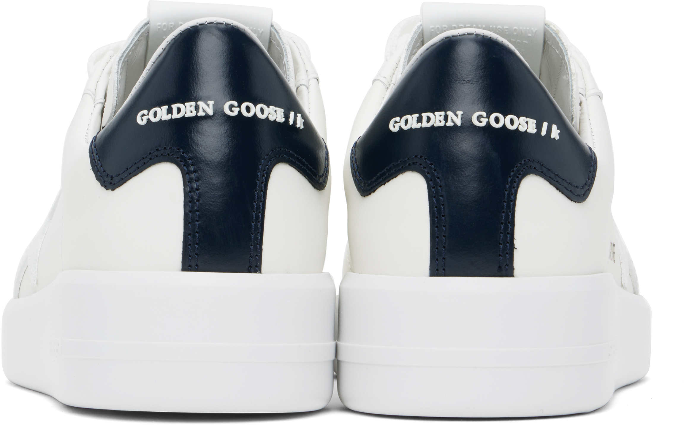 Golden Goose Mens Silver Com Pure Star Bio Logo-print Faux-leather Low-top Trainers In White/blue