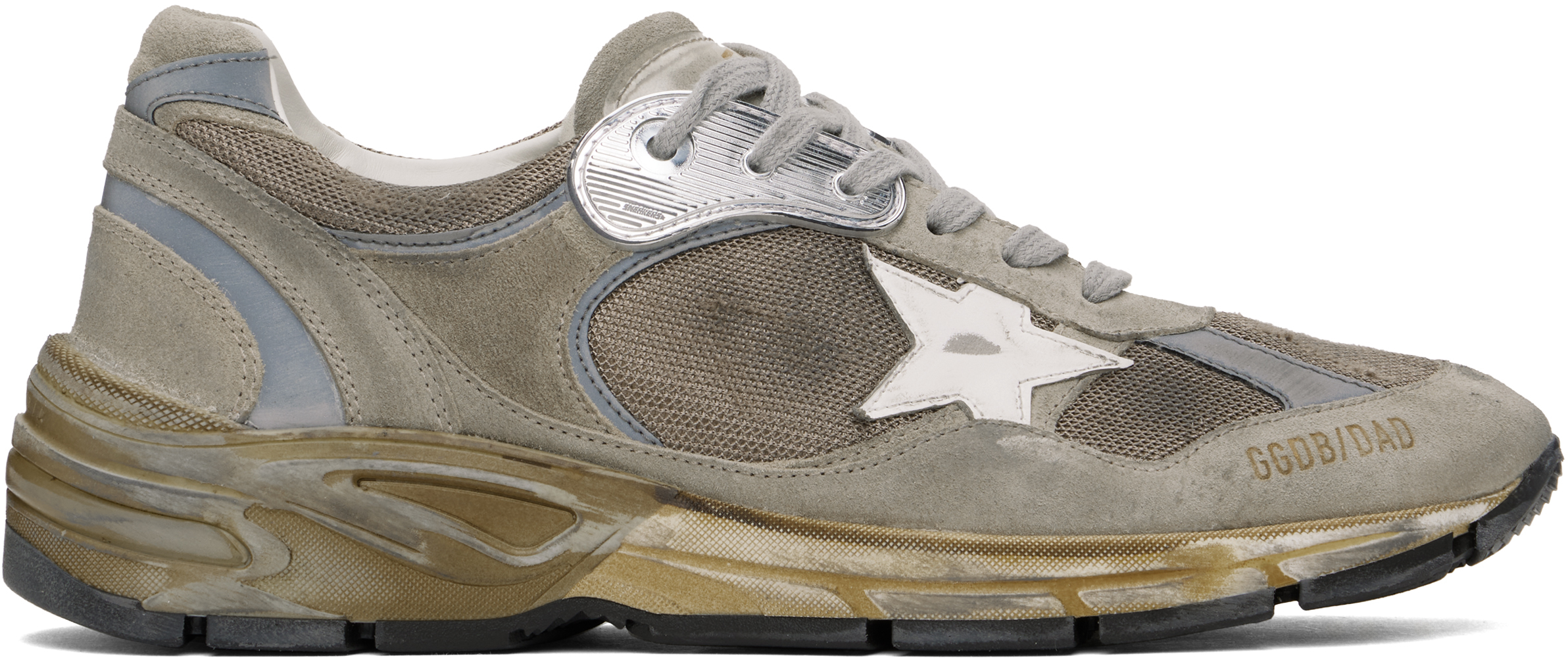 【関税&送料込】Golden  Grey Dad-Star Sneakers Golden Goose Dad-Star low-top Sneakers | Grey | FARFETCH