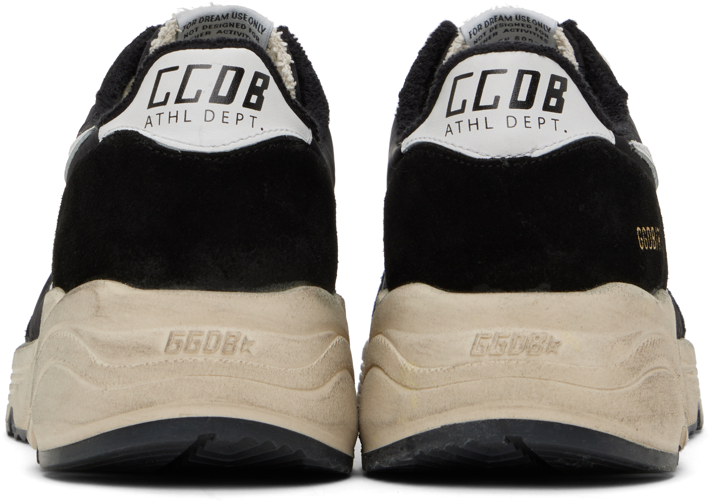 Shop Golden Goose Black Running Sole Sneakers In Black/white