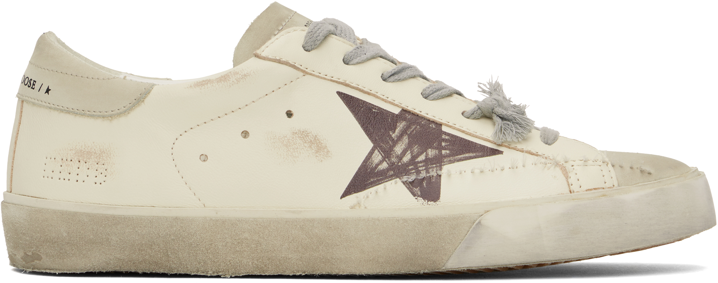 Off-White 
Gray Super-Star Sneakers