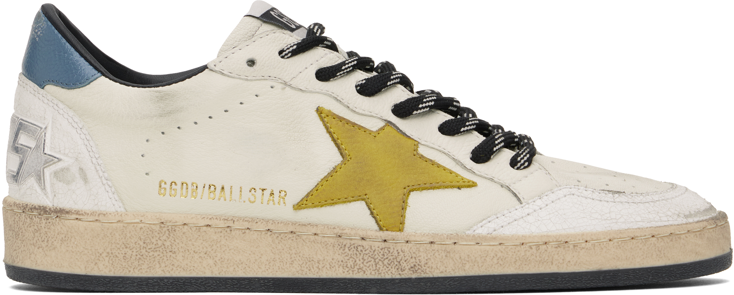 【関税込み】Golden  オフホワイト Ball Star スニーカー Golden Goose: オフホワイト Ball Star スニーカー | SSENSE 日本