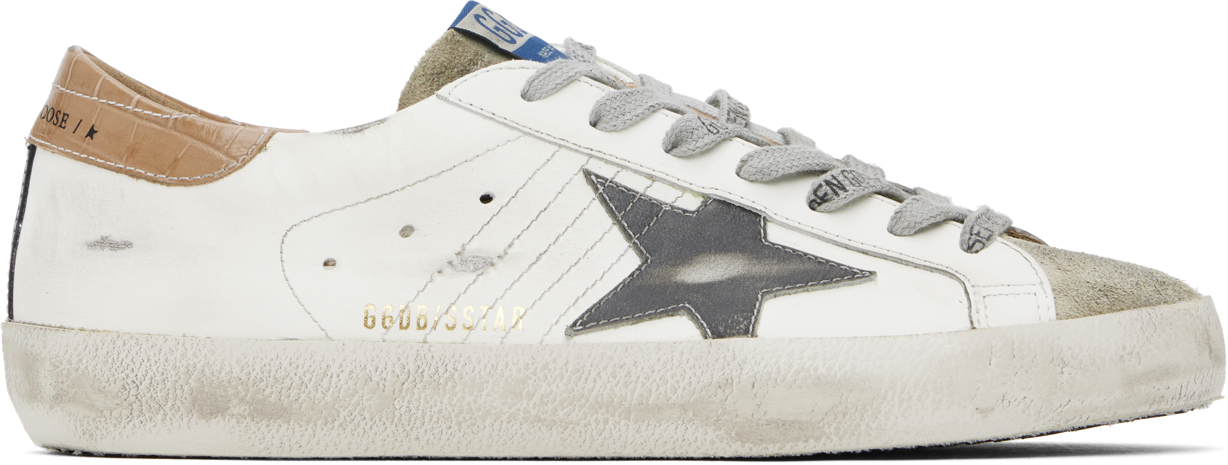 【Golden 】 Super Star Sneakers Gray Code(23-25.5cm) Golden Goose Super-Star Leather Low-Top Sneakers | Saks