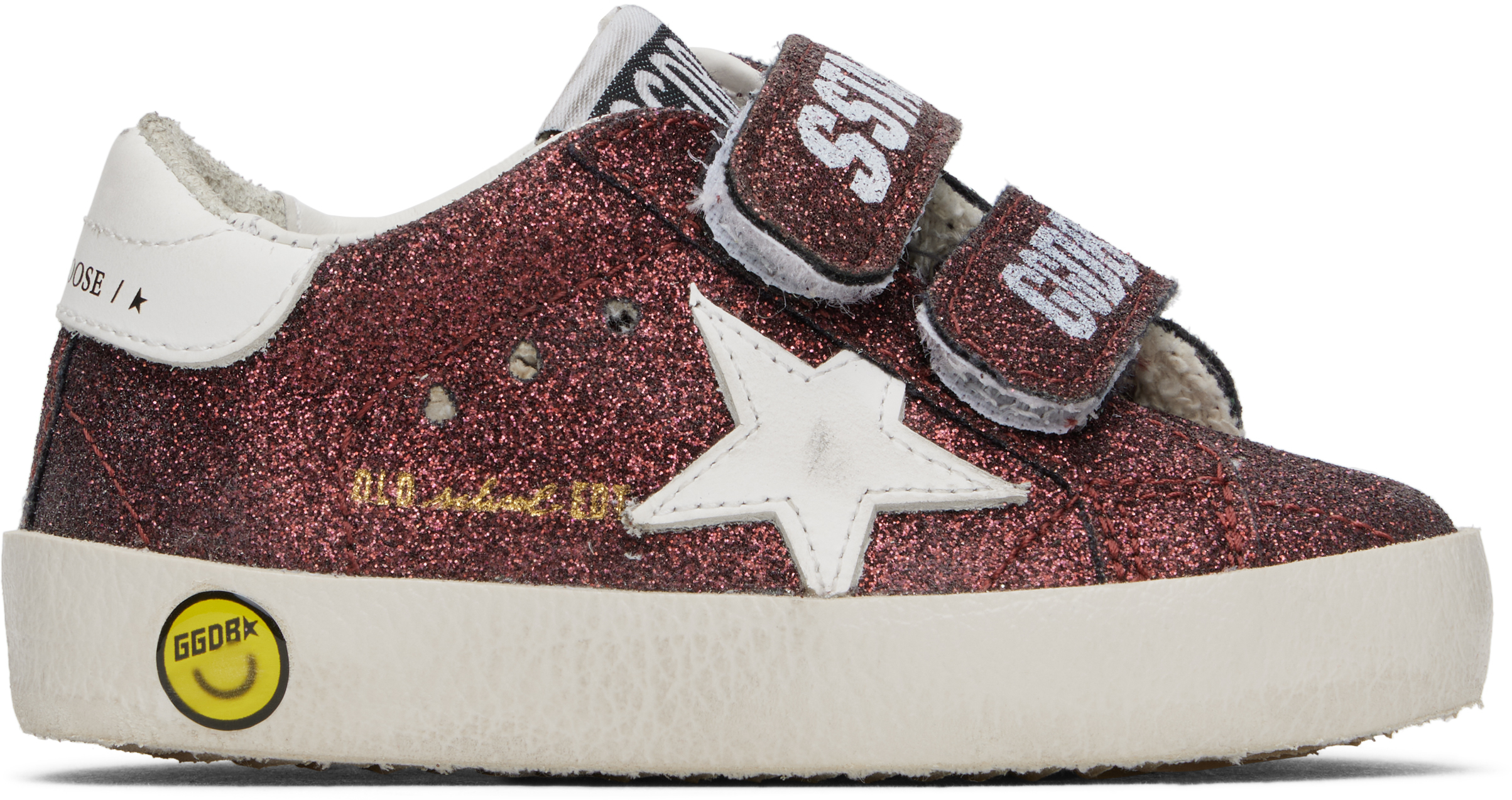 Golden Goose Old School Sneakers In 82469 Bordeaux/white